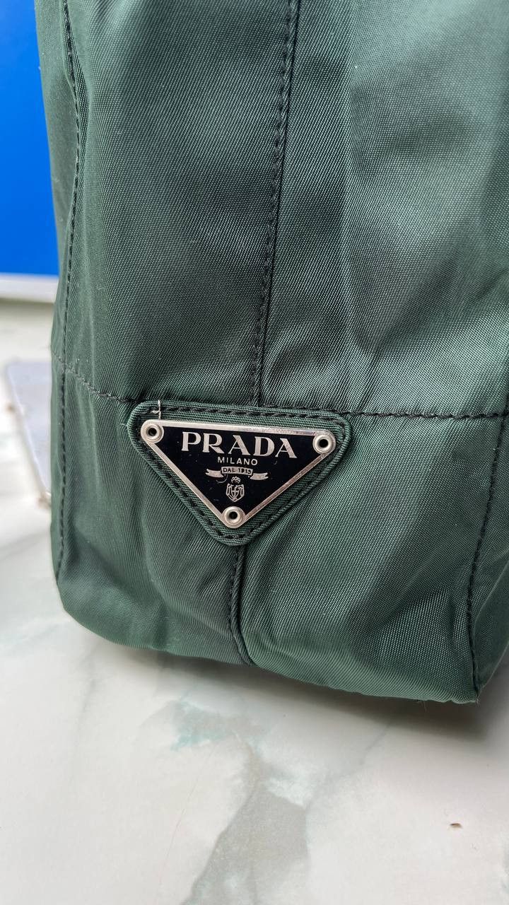 Prada Prada Tote Bag Green Nylon Size ONE SIZE - 4 Thumbnail