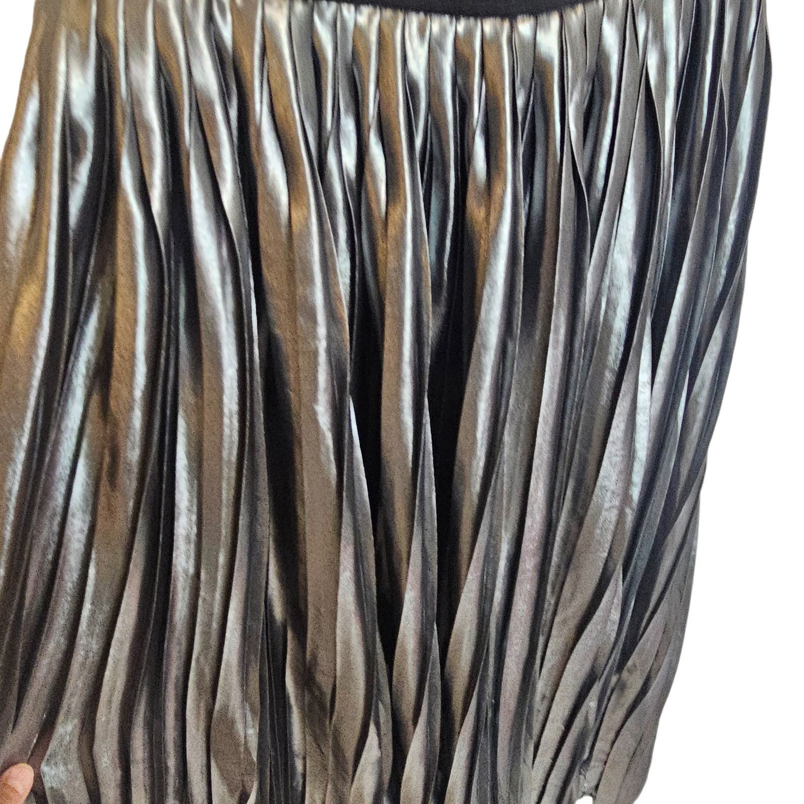 Free People Free People Metallic Piper Midi Dress Pleated Holiday S Size S / US 4 / IT 40 - 5 Thumbnail