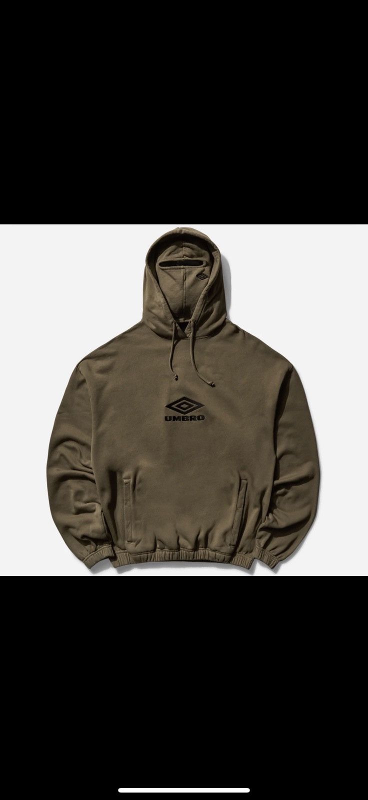 Slam Jam × Umbro Umbro Logo Masked Hoodie Army Green | Grailed
