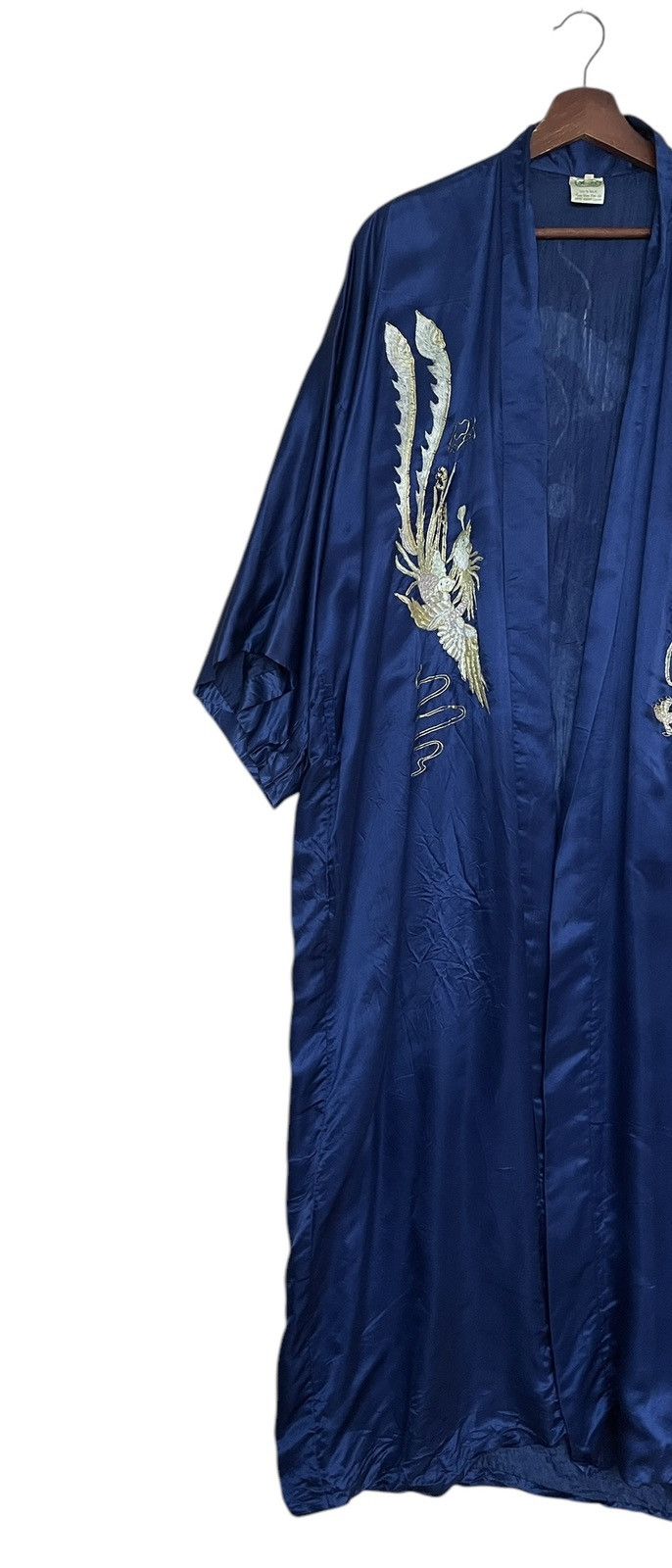 Vintage True Vintage Brand Hwa Lin 100% Silk Dragon Kimono 1980s Size US L / EU 52-54 / 3 - 5 Thumbnail