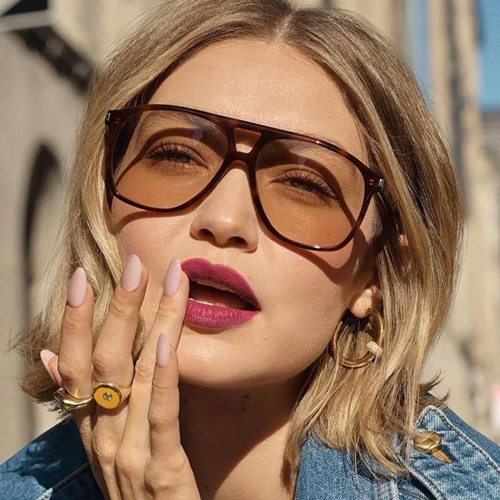 Saint Laurent Paris Saint Laurent SL596 DUNE 003 Sunglasses Havana Aviator Frame Size ONE SIZE - 10 Thumbnail
