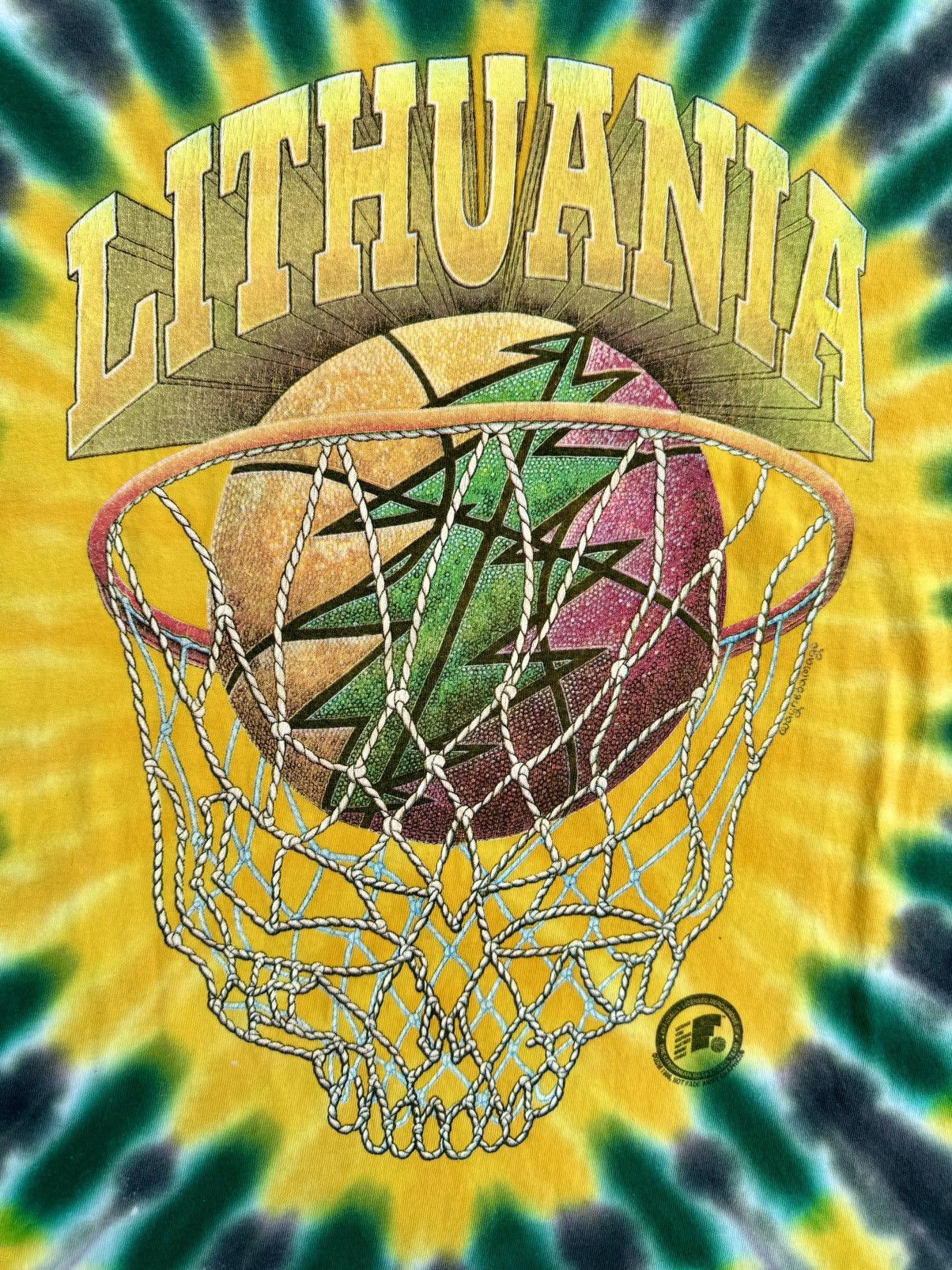 Grateful Dead × Liquid Blue × Vintage 1996 Grateful Dead Lithuania Vintage 90’s Band Tour T-Shirt Size US XL / EU 56 / 4 - 5 Thumbnail