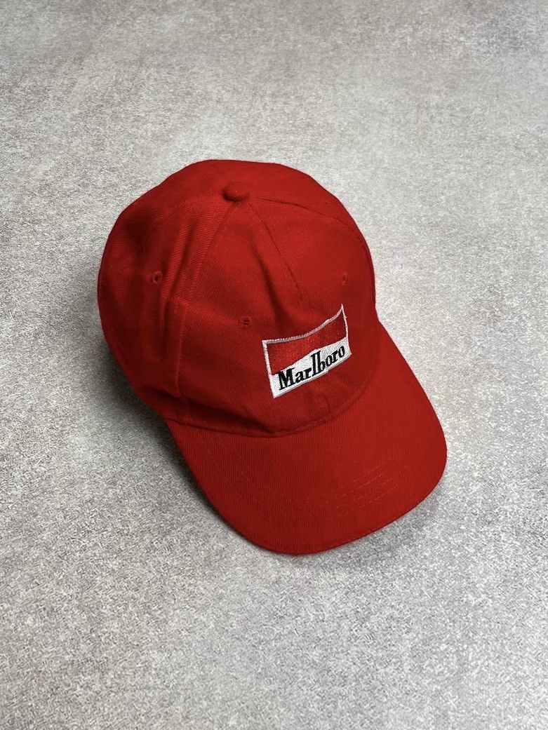 Marlboro × Vintage Vintage 90's Marlboro Racing F-1 Rally Cap Y2K Hat Size ONE SIZE - 1 Thumbnail