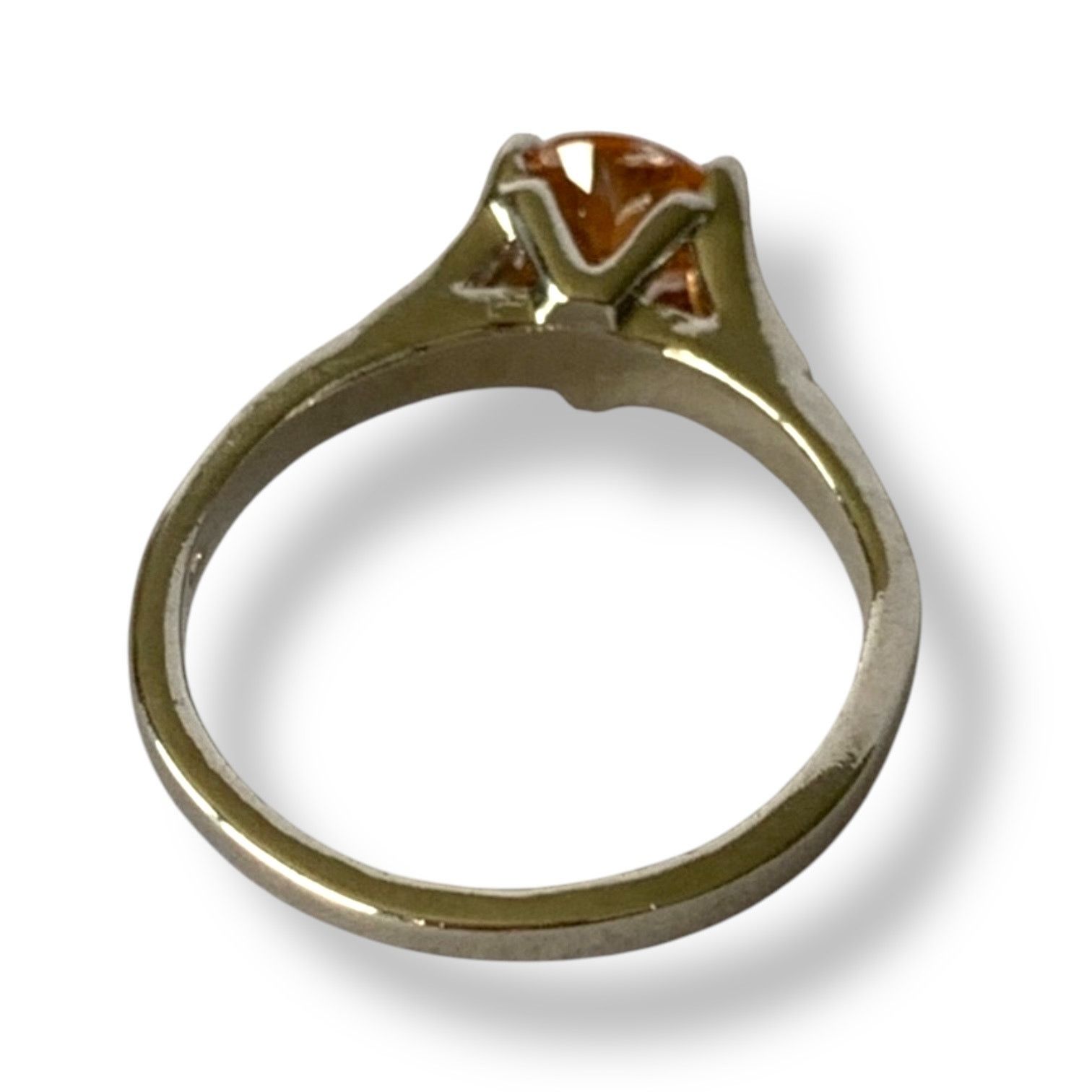 Other Citrine Orange Colored High Setting Solitaire Ring Size 7 Size ONE SIZE - 4 Thumbnail