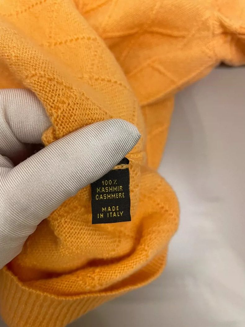 Other LORO PIANA Orange cashmere short sleeve knit T-shirt Size M / US 6-8 / IT 42-44 - 4 Thumbnail