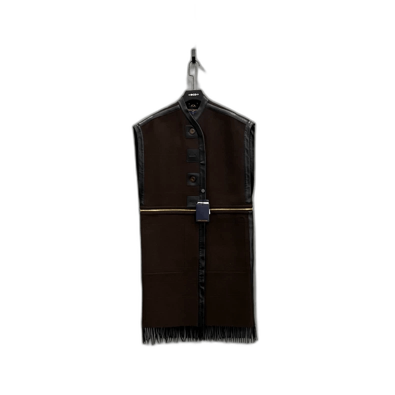 Louis Vuitton Sleeveless Zipper Coat with Fringes