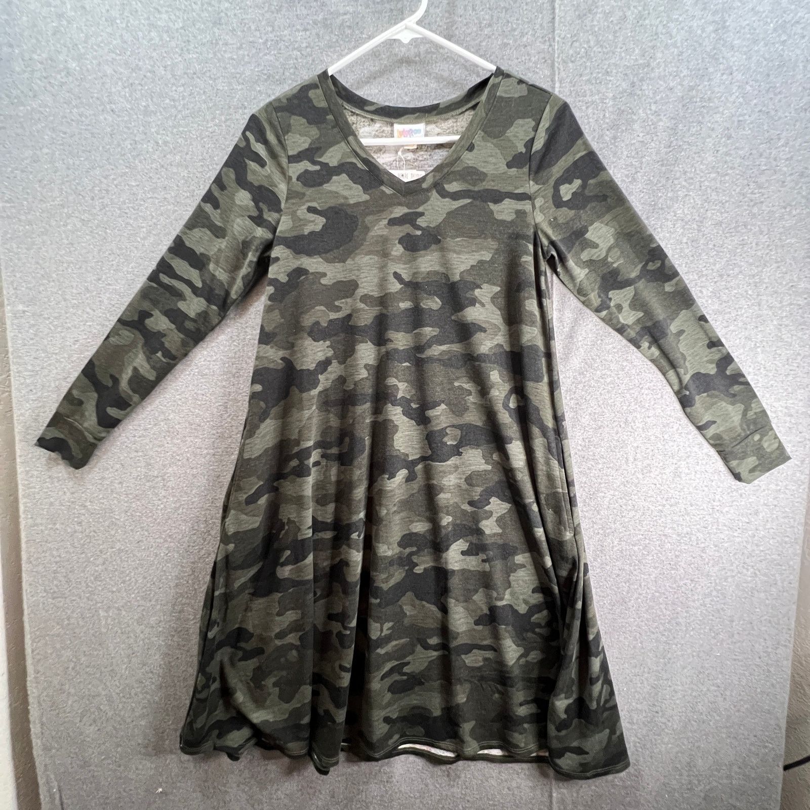 Other LuLaRoe Dress Women Size XXS Green Camo Long Sleeve Size XXS / US 00 / IT 34 - 1 Thumbnail