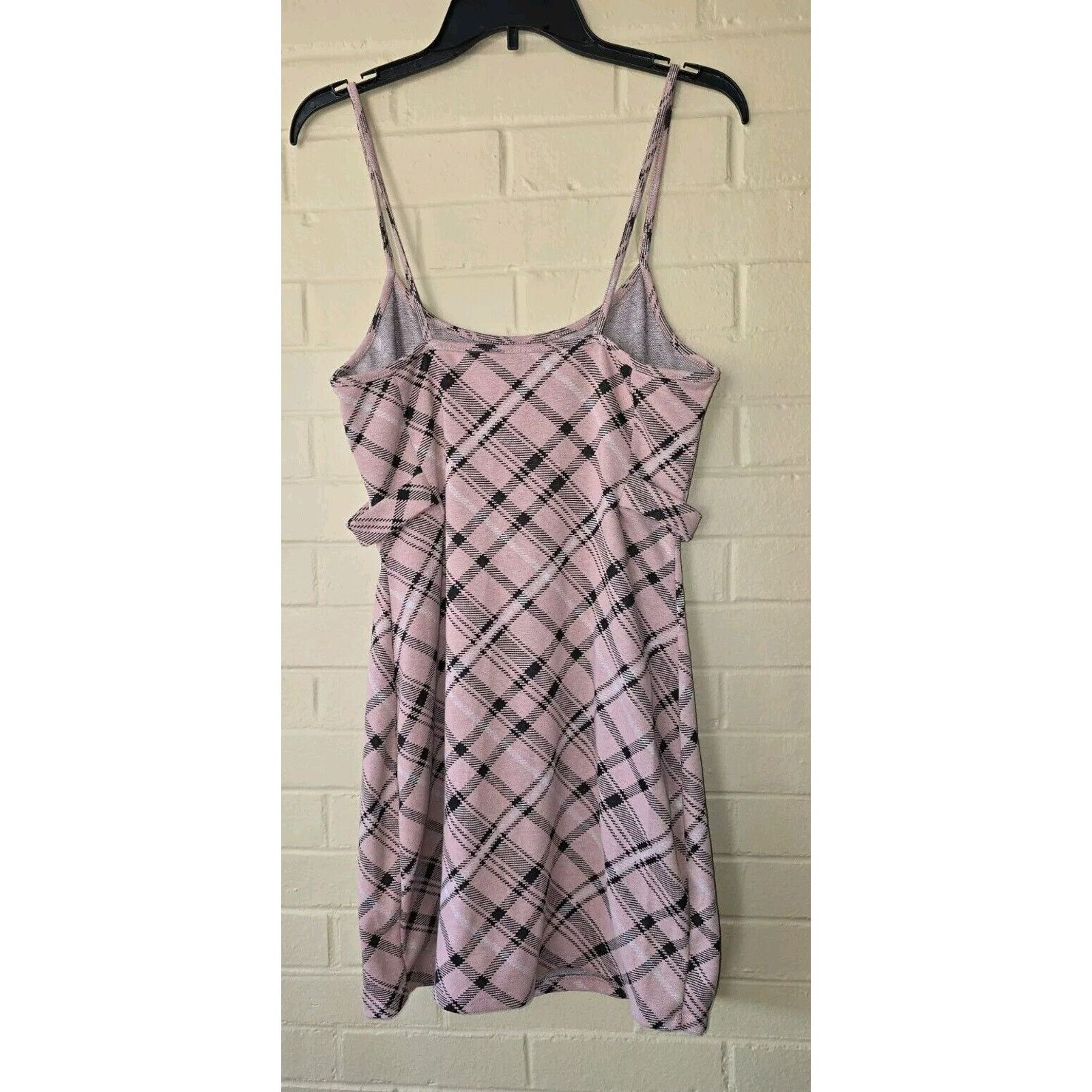 rue21 Rue 21 Knit Jumper Dress Womens Sz Large Buffalo Plaid Y2K Size L / US 10 / IT 46 - 2 Thumbnail