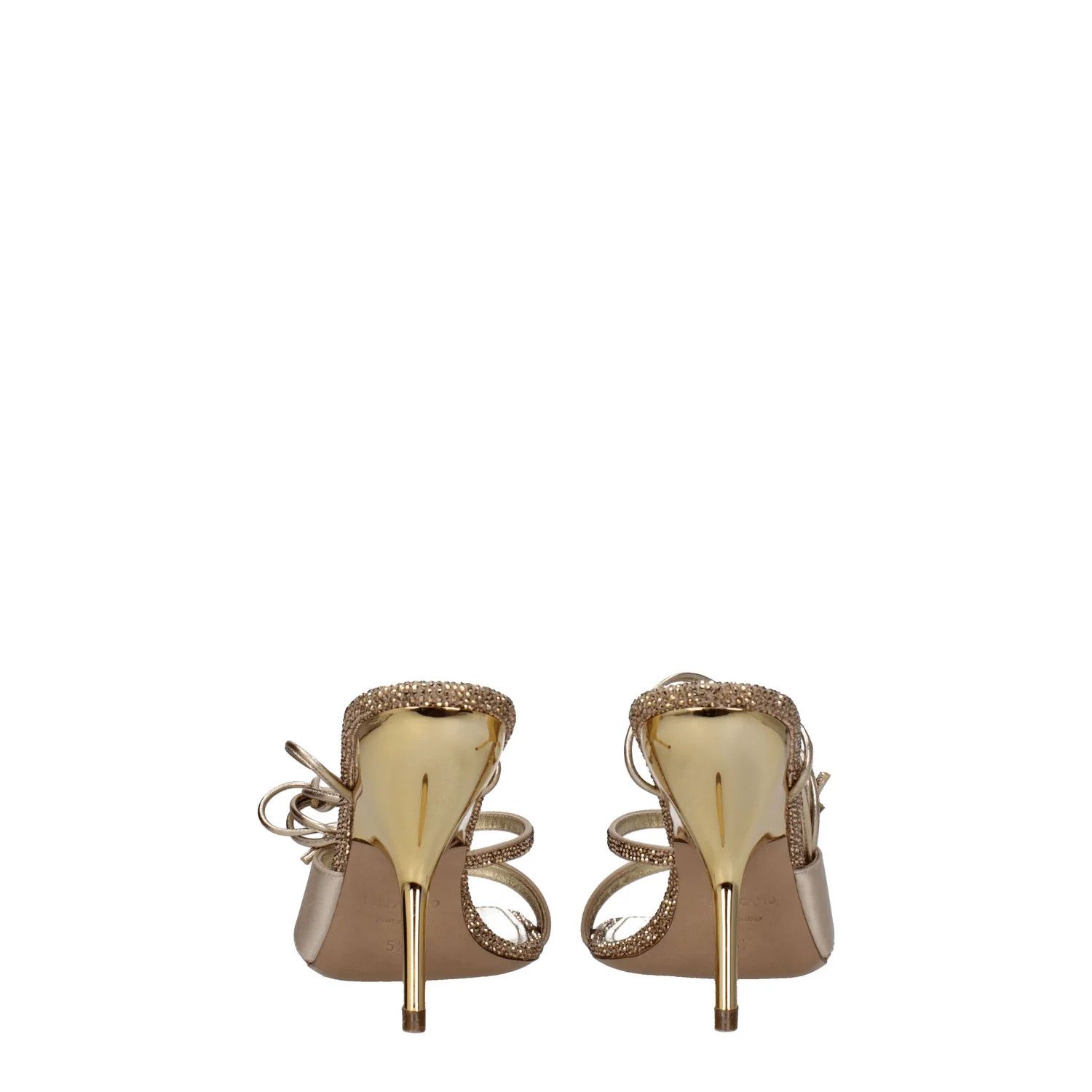 Salvatore Ferragamo ob1o1e1224 Satin Sandals in Gold Size US 5.5 / IT 35.5 - 5 Thumbnail