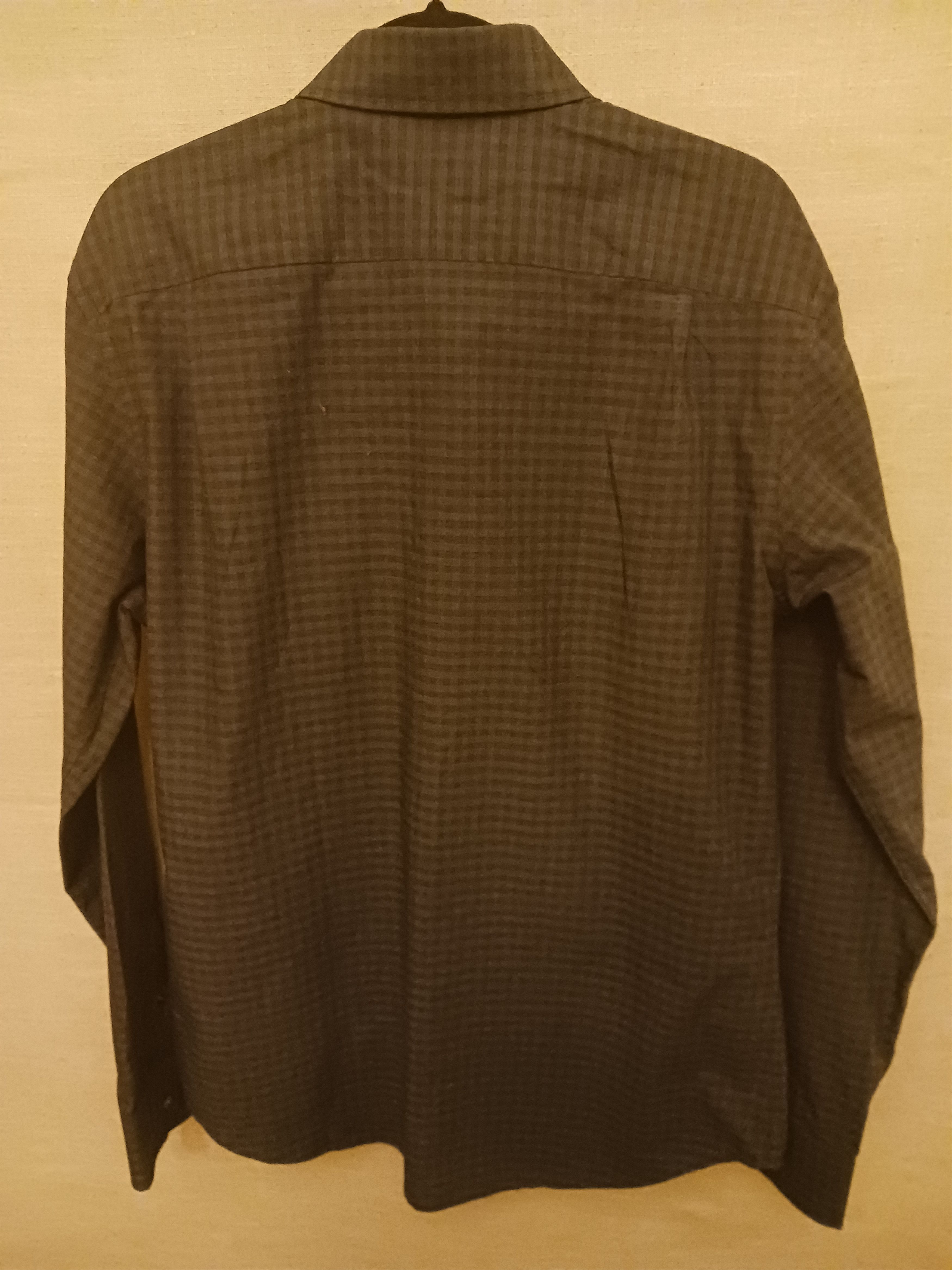 Designer NWOT 100% Cotton Checkered Long Sleeve Shir Size US XL / EU 56 / 4 - 2 Thumbnail