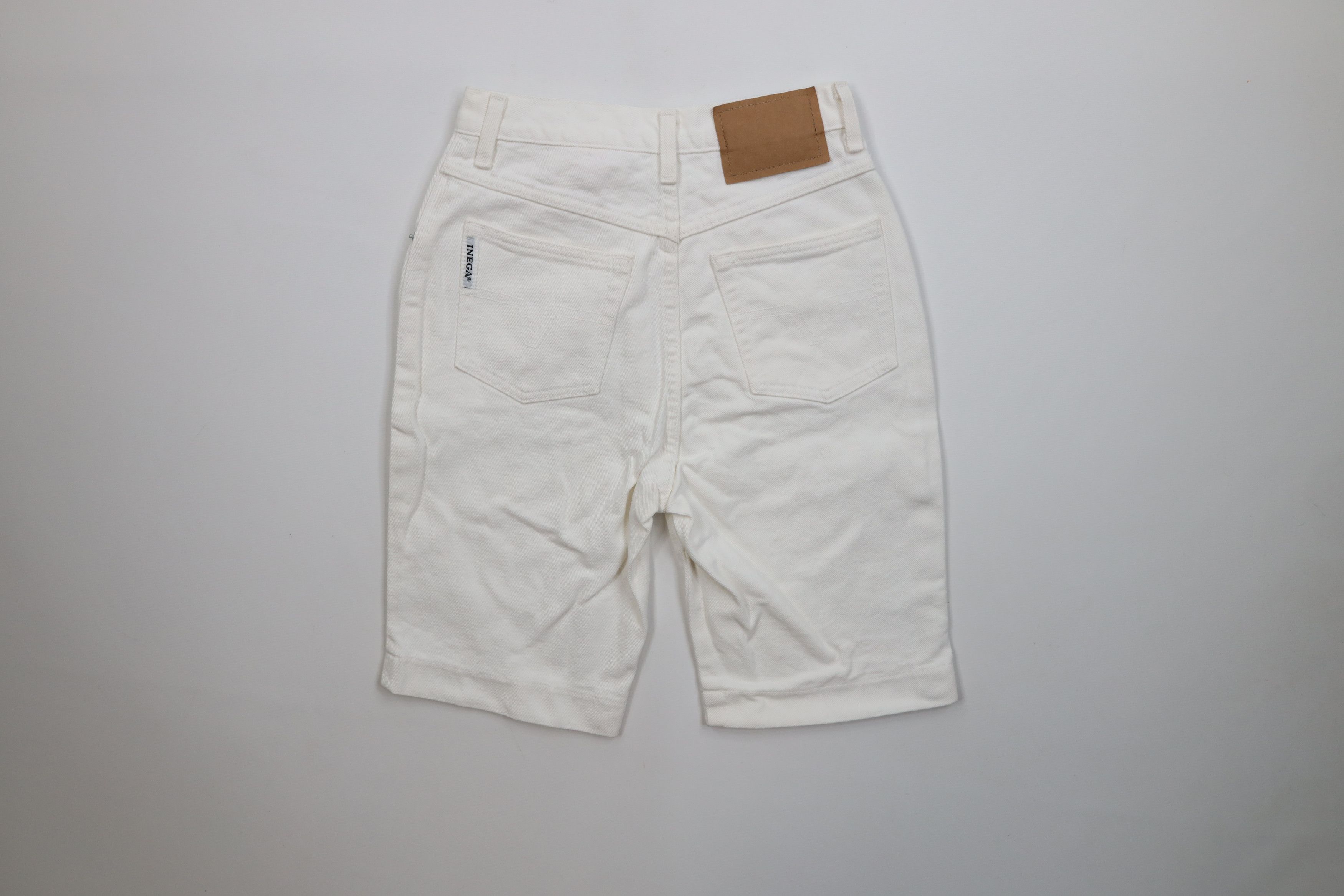 Vintage Vintage 90s Streetwear Denim Jean Shorts Jorts White Cotton Size 24" / US 00 / IT 34 - 9 Thumbnail