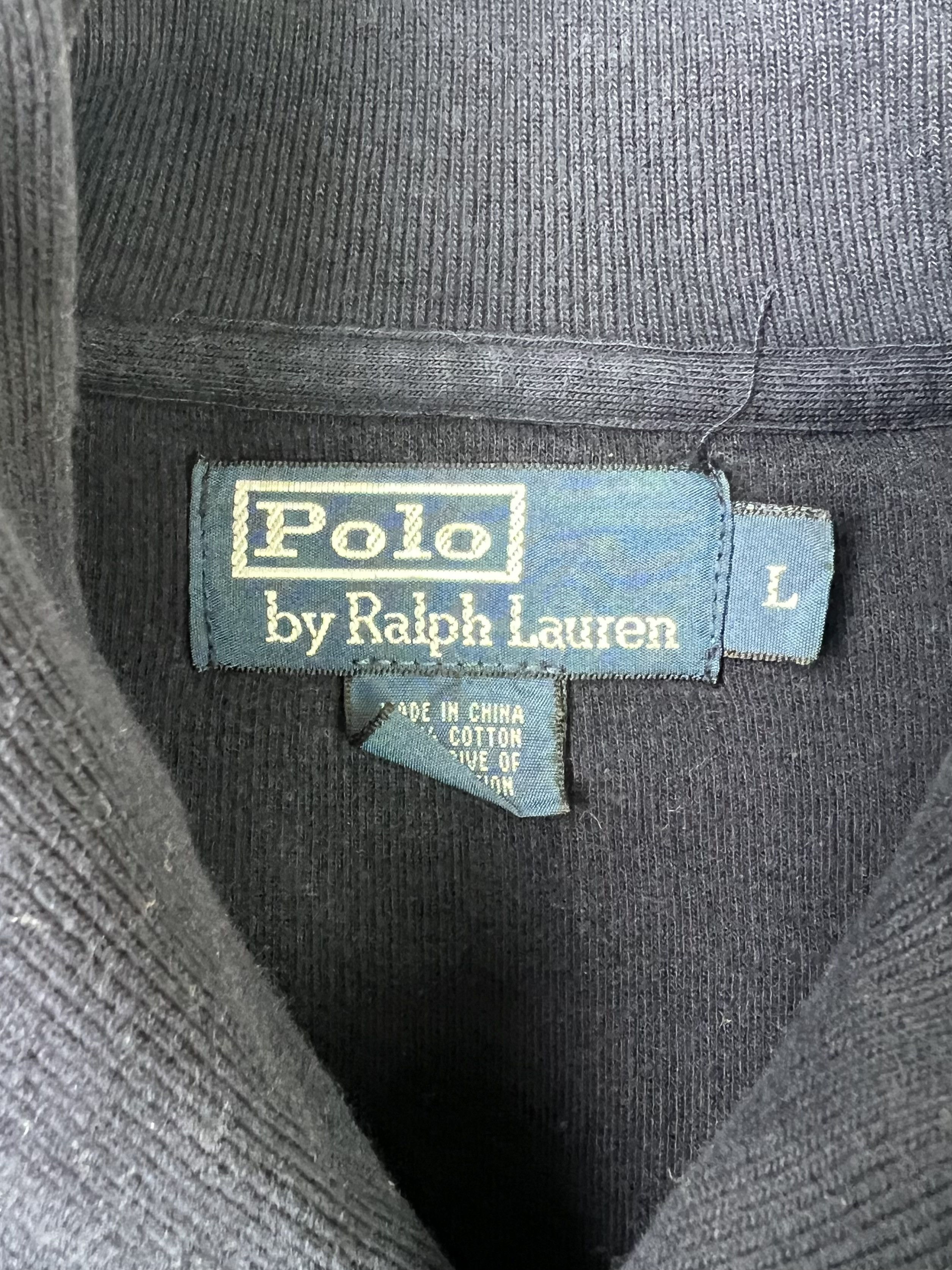 Polo Ralph Lauren Ralph Lauren Cotton Sweater Shawl Collar Navy Blue Large Size US L / EU 52-54 / 3 - 4 Thumbnail
