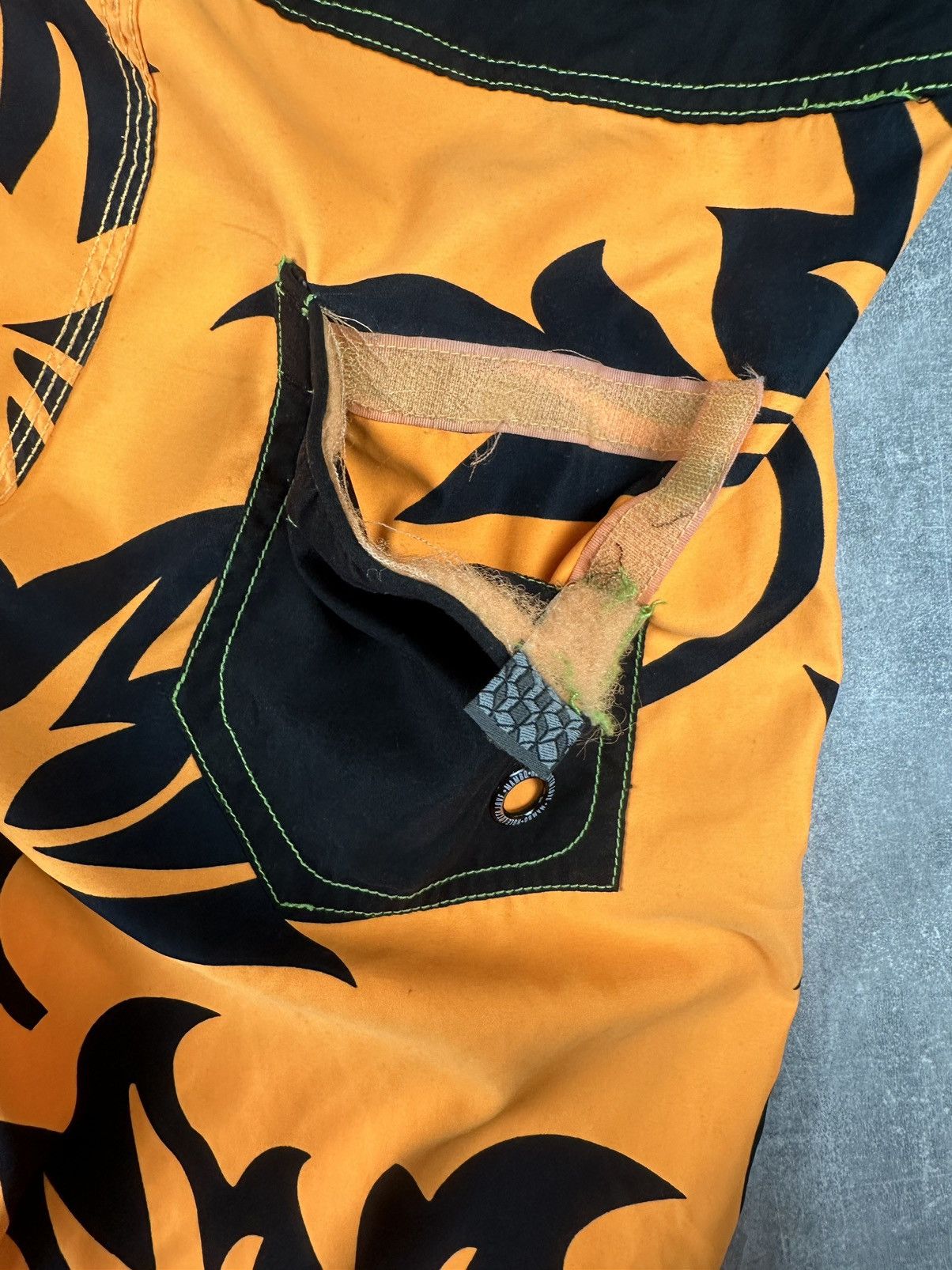 Mambo Mambo Surf Orange Board Short Floral Overprint Y2K Size US 32 / EU 48 - 14 Thumbnail
