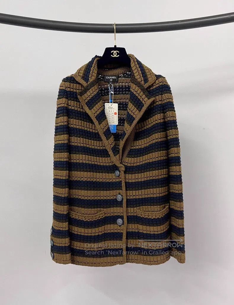 Chanel Chanel Station Series Striped Jacket Size XXS / US 00 / IT 34 - 1 Thumbnail