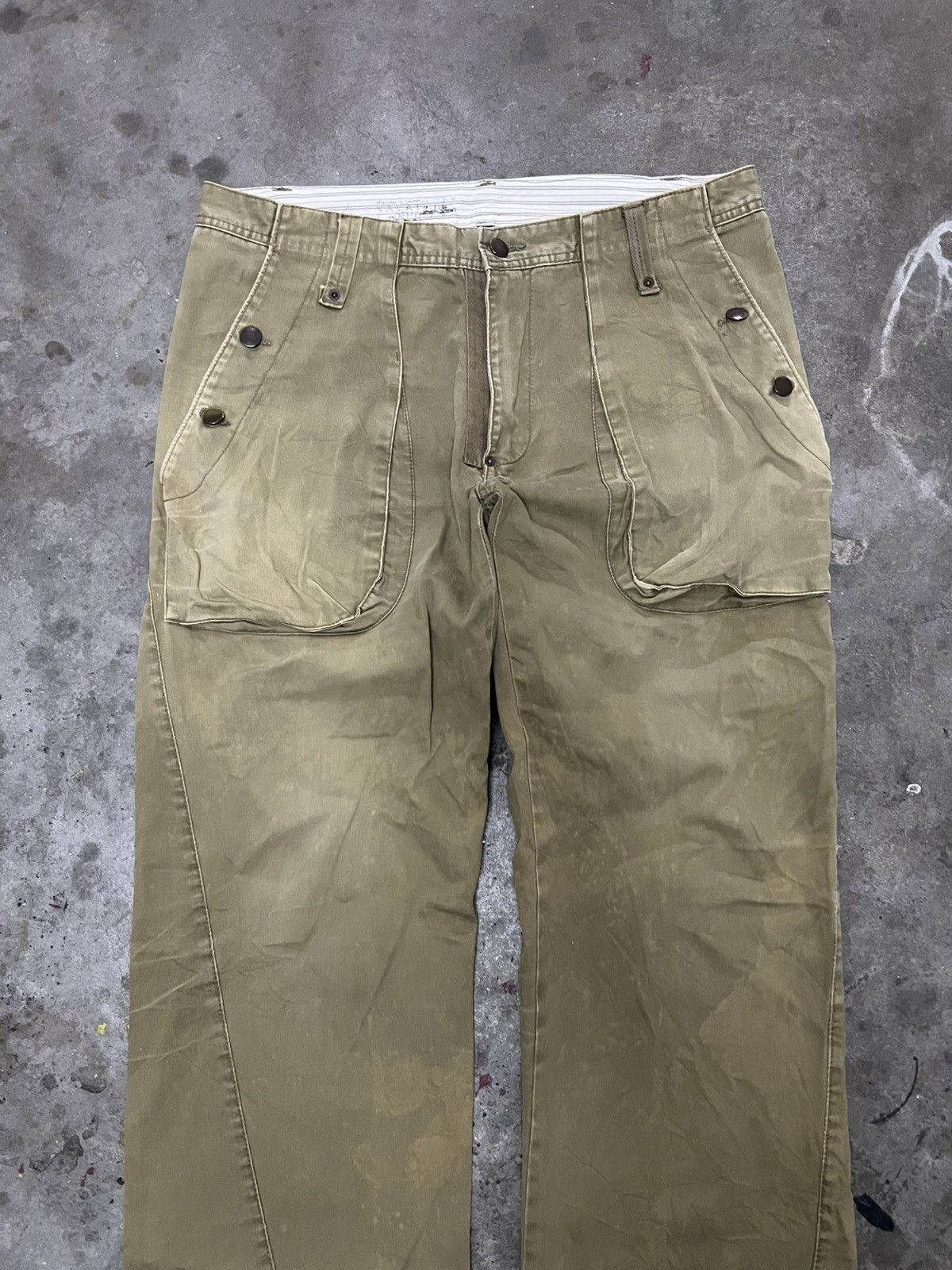 Designer × Japanese Brand BUSH PANT FADED BROWN BY H&M DENIM PANT Size US 34 / EU 50 - 2 Thumbnail