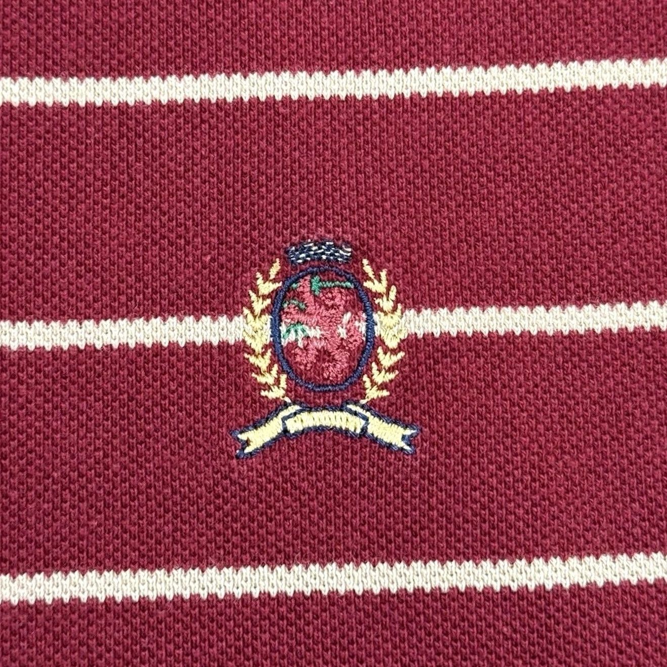 Tommy Hilfiger VINTAGE Tommy Hilfiger Rugby Shirt Men L Striped 90s Polo Long Sleeve Red Logo Embroidered Casual Shirt Size US L / EU 52-54 / 3 - 4 Thumbnail