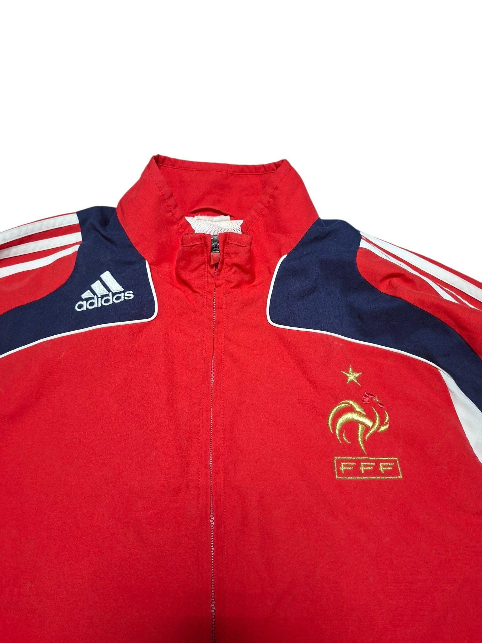 Adidas FRANCE ADIDAS VINTAGE 2007 SOCCER NYLON TRACK JACKET Size US XL / EU 56 / 4 - 2 Thumbnail