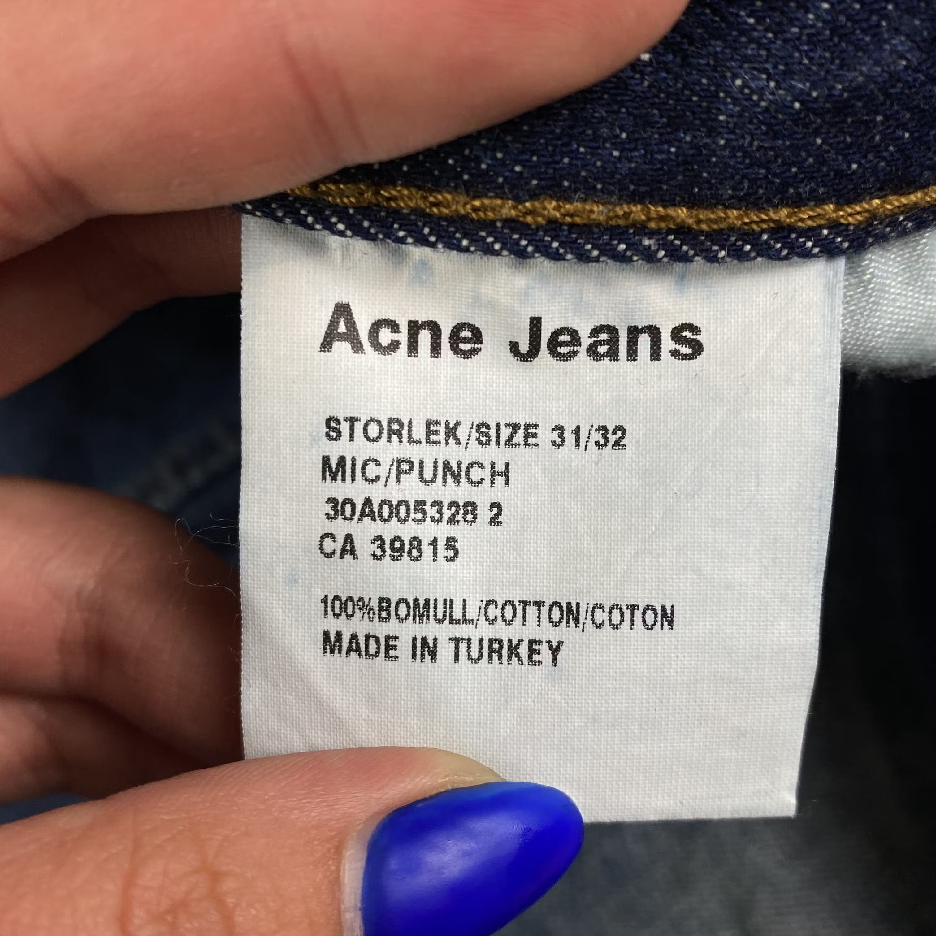 Acne Studios Mens Jeans Denim Acne Jeans Size 31 Size US 31 - 8 Thumbnail