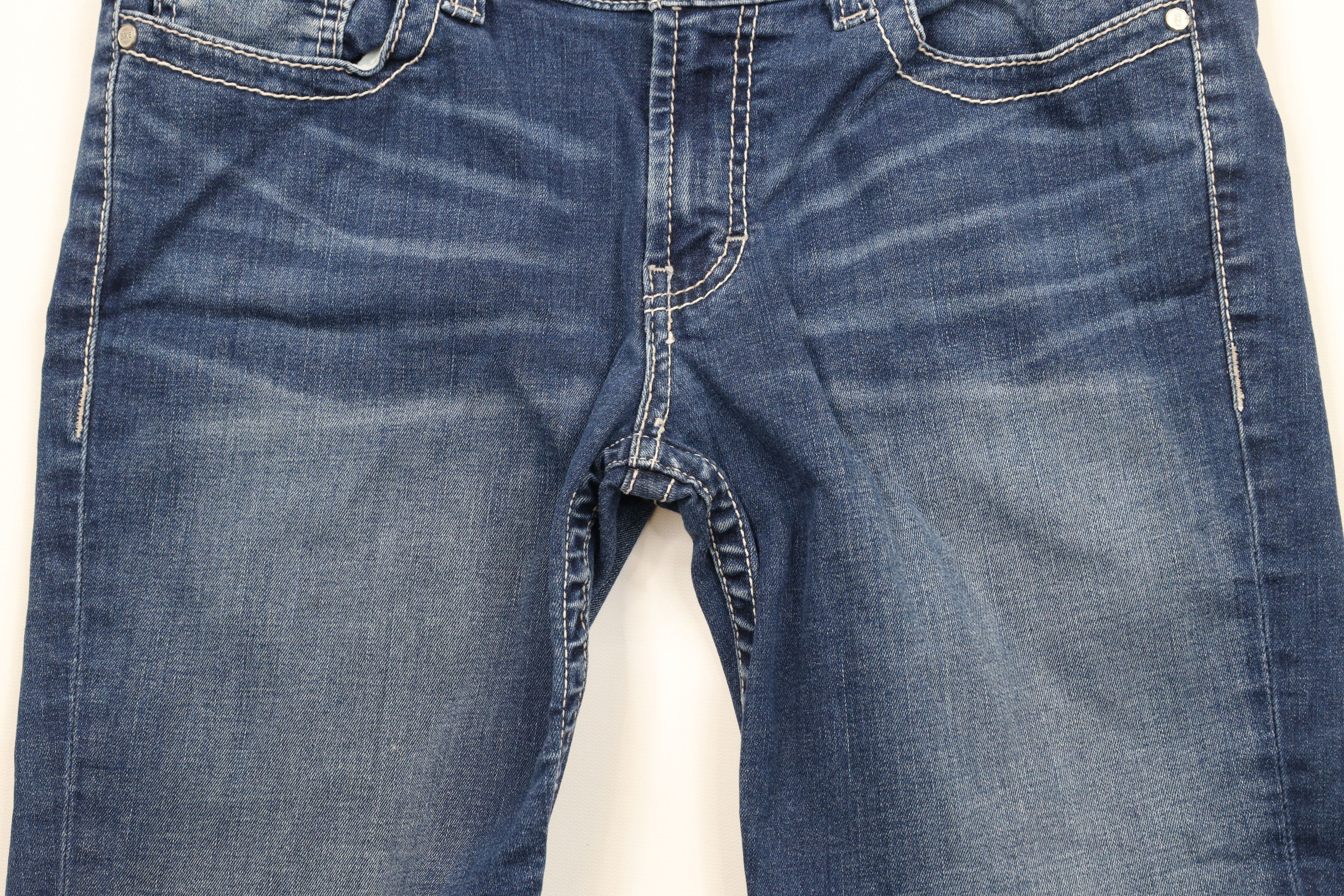 Vintage Buckle BKE Thick Stitch Cut Off Denim Jean Shorts Jorts Blue Size 31" - 3 Thumbnail