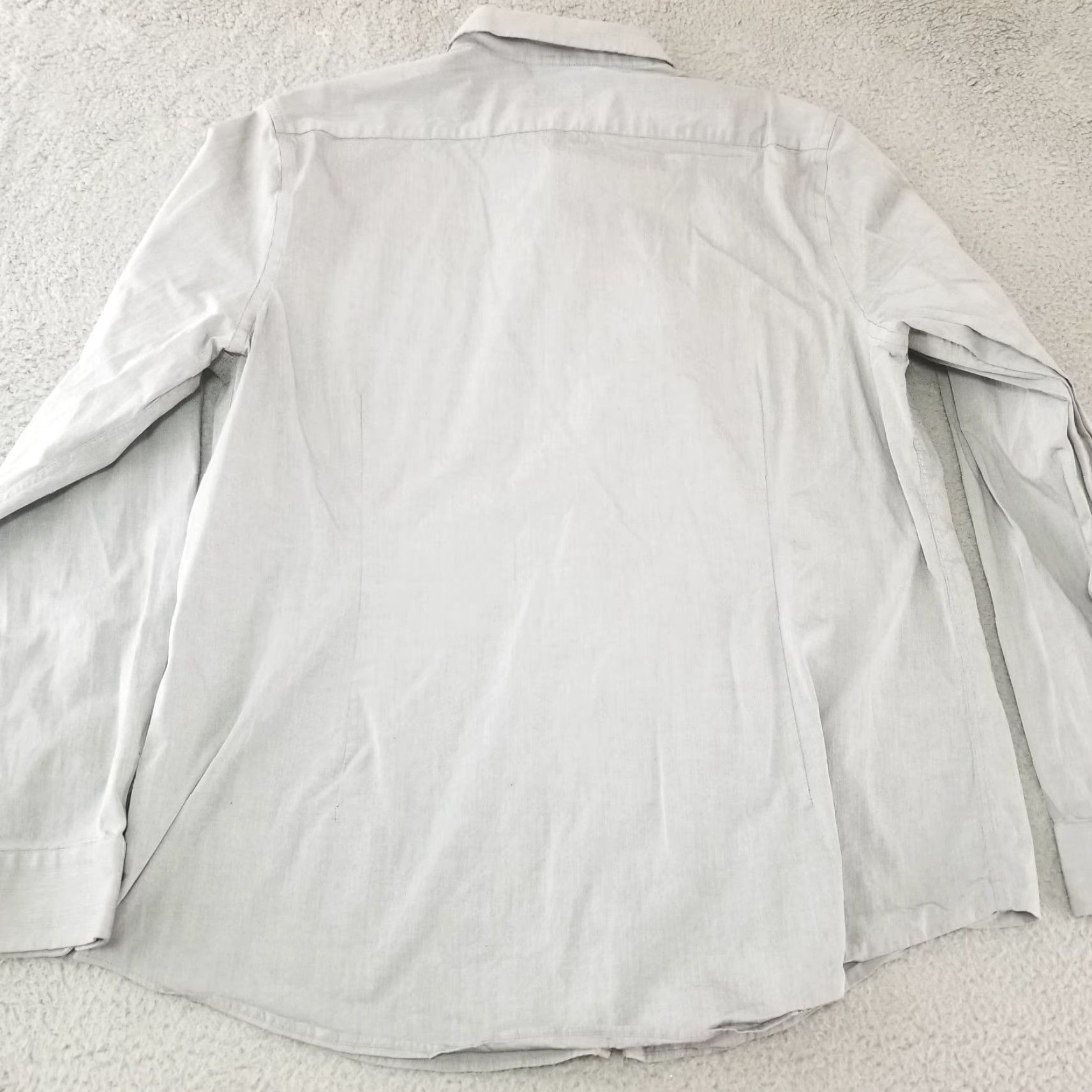 Express Express Shirt Mens XL Gray Button-Up Long Sleeve Collared Slim Fit Size US XL / EU 56 / 4 - 6 Thumbnail