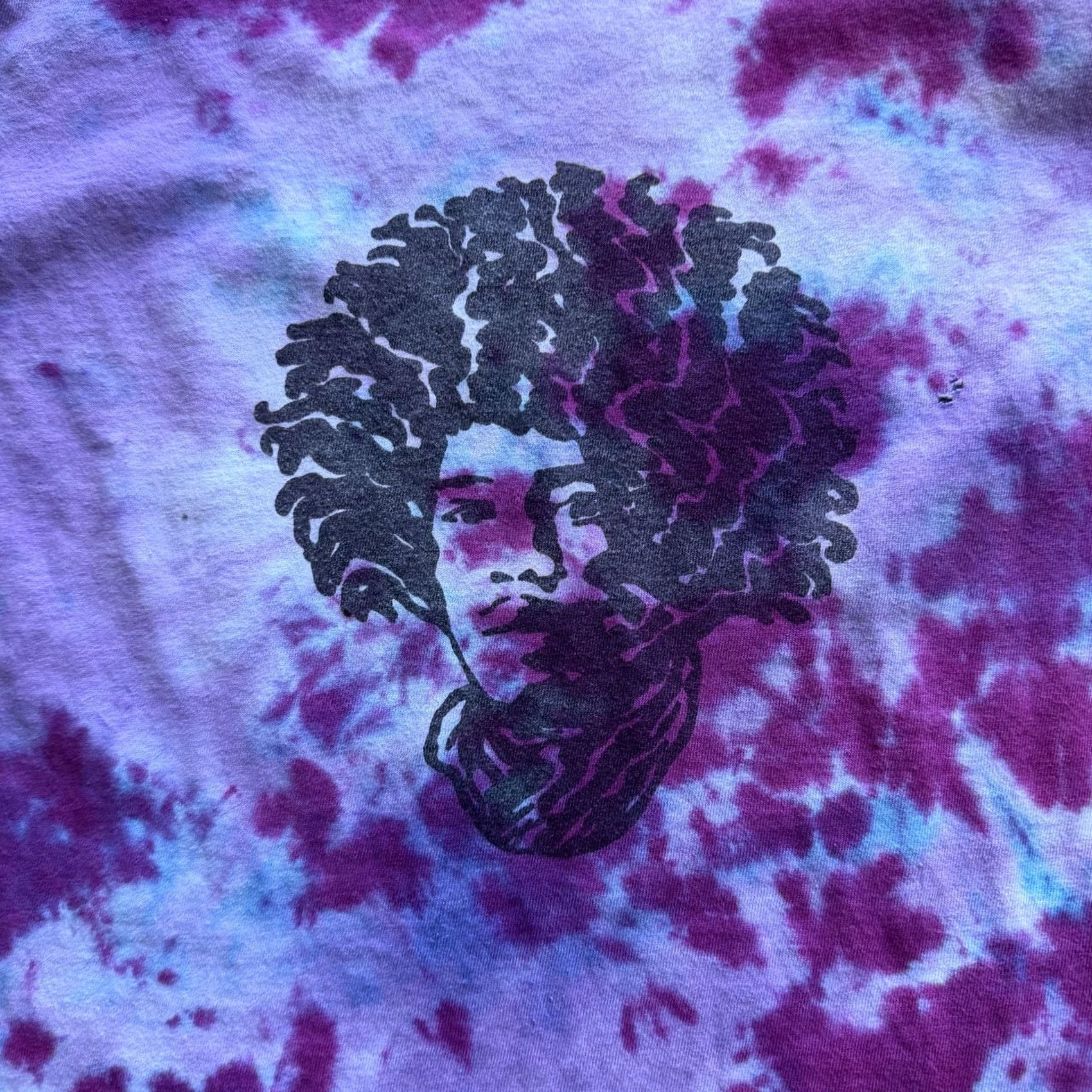 Fruit Of The Loom VINTAGE Jimi Hendrix Band Tee Shirt XL Purple Tie-Dye 80s Distressed FOTL Size US XL / EU 56 / 4 - 6 Thumbnail