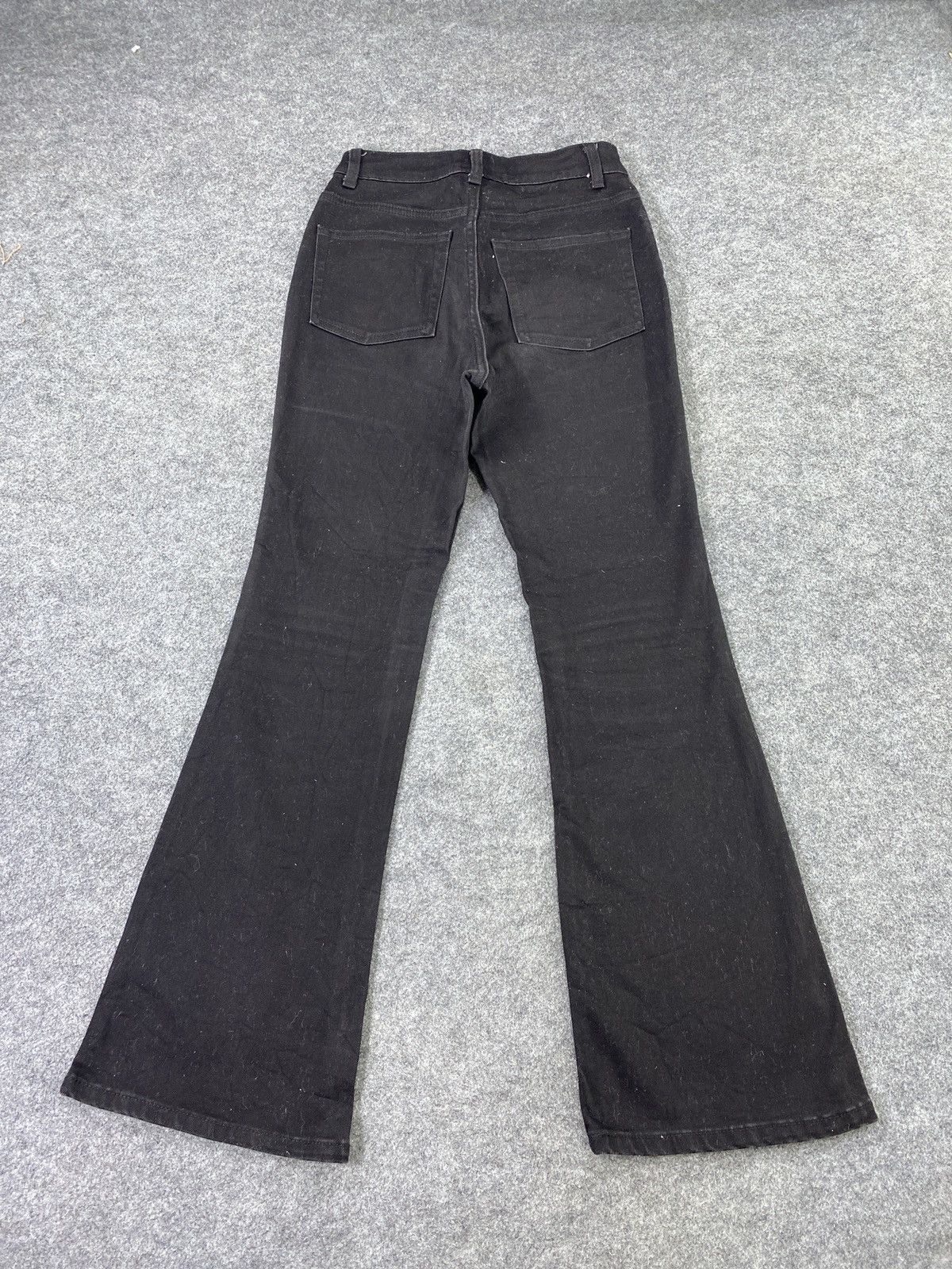 Japanese Brand Gu Flare Black Jeans - J1008 Size 25" / US 0 / IT 36 - 5 Thumbnail
