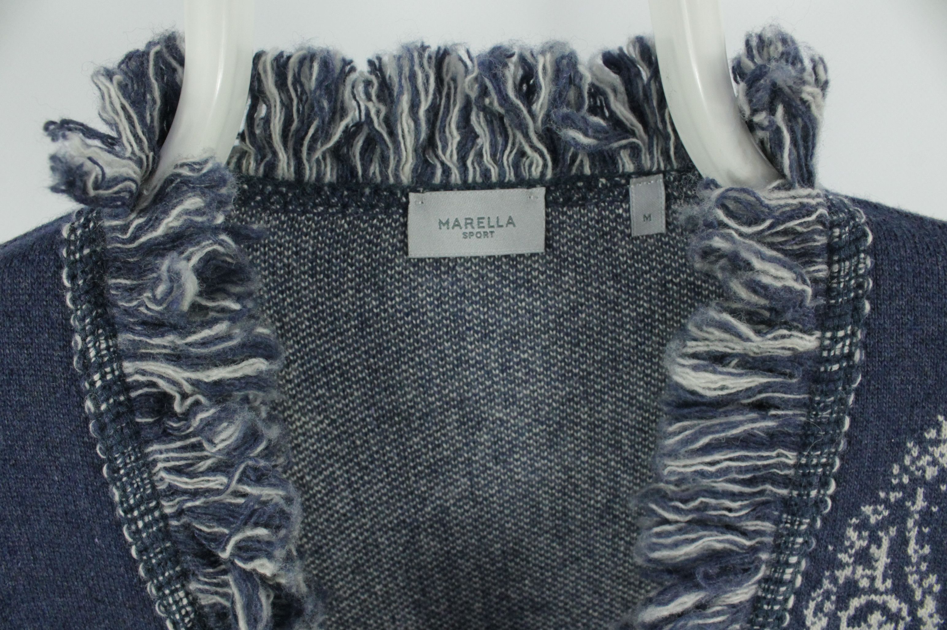 Marella Marella Sonale Cardigan in Cashmere Jacquard Wool Blend Size M / US 6-8 / IT 42-44 - 11 Thumbnail