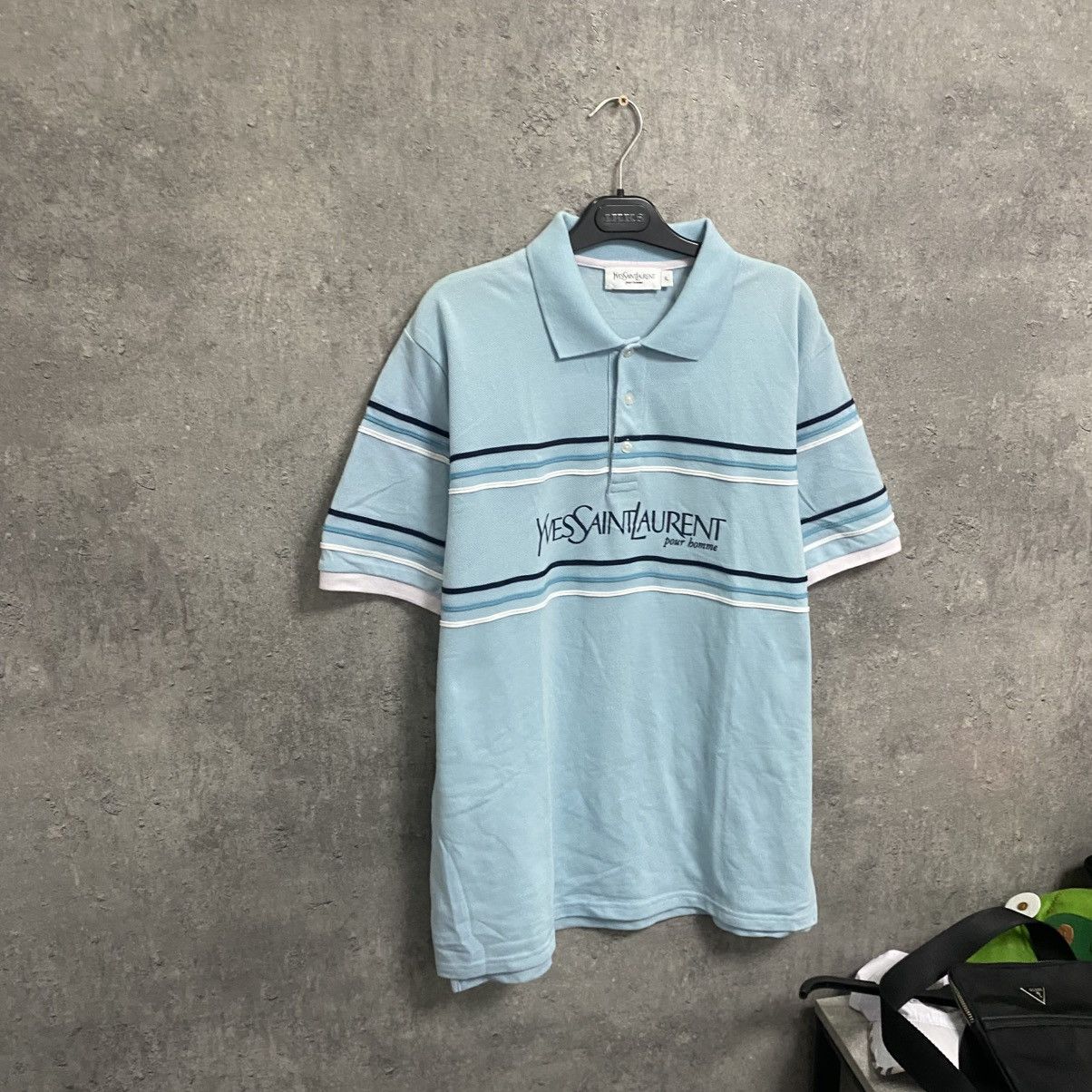 Yves Saint Laurent Vintage Y2K Yves Saint Laurent YSL Polo Shirt Big Logo Size US XL / EU 56 / 4 - 3 Thumbnail