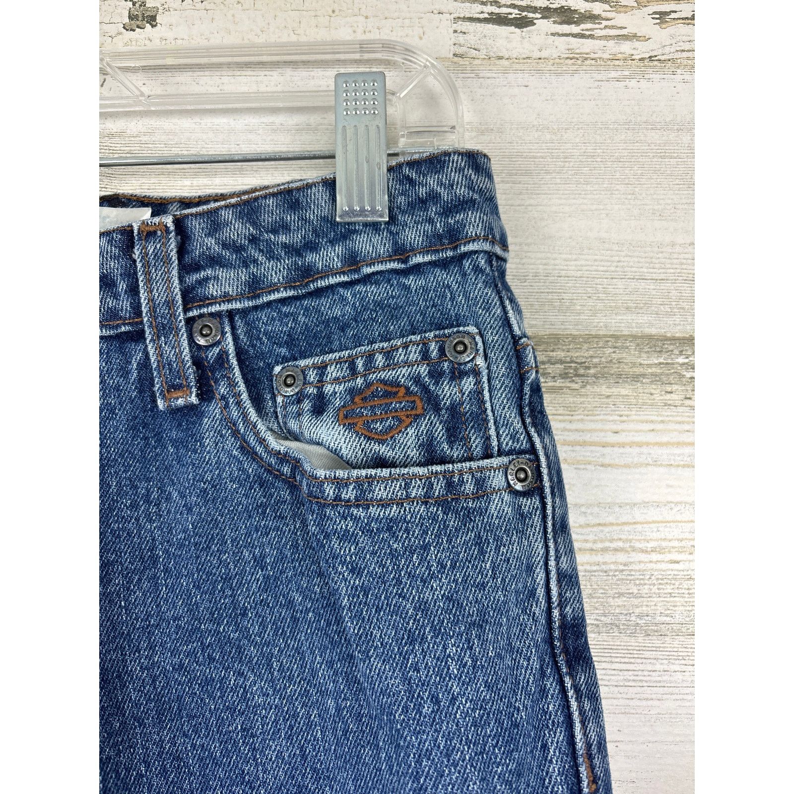 Harley Davidson Harley Davidson womens 4 Straight leg jeans cotton dark wash Size 27" / US 4 / IT 40 - 7 Thumbnail