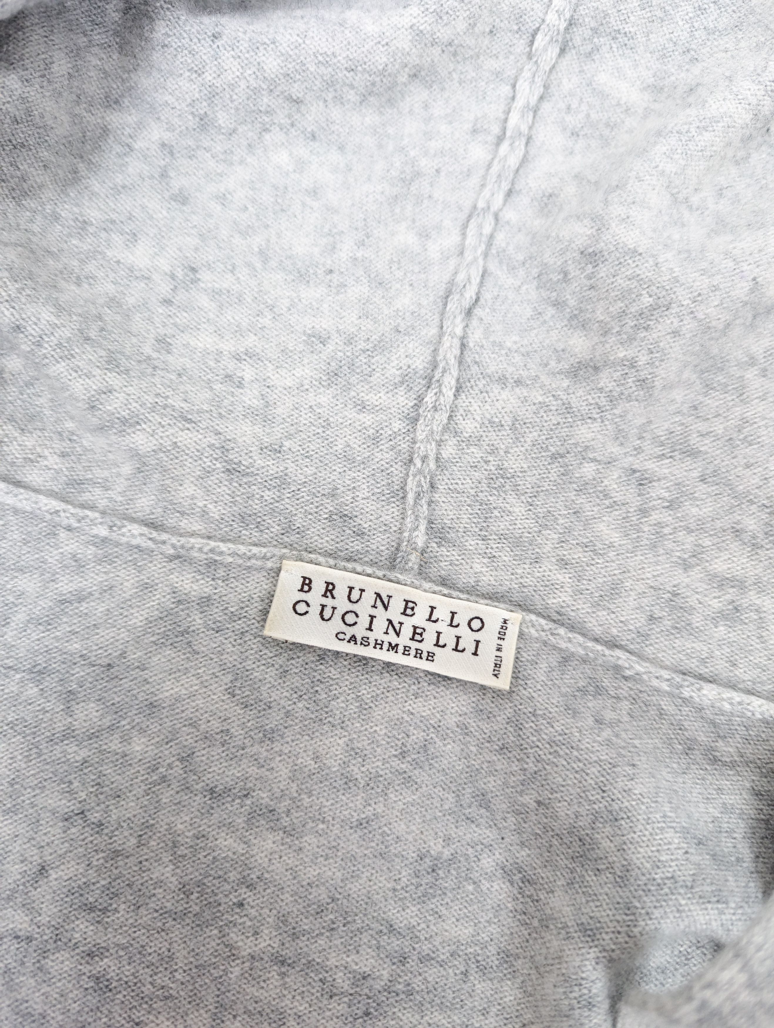 Brunello Cucinelli Brunello Cucinelli cashmere grey set suit pants zip hoodie S Size S / US 4 / IT 40 - 10 Thumbnail