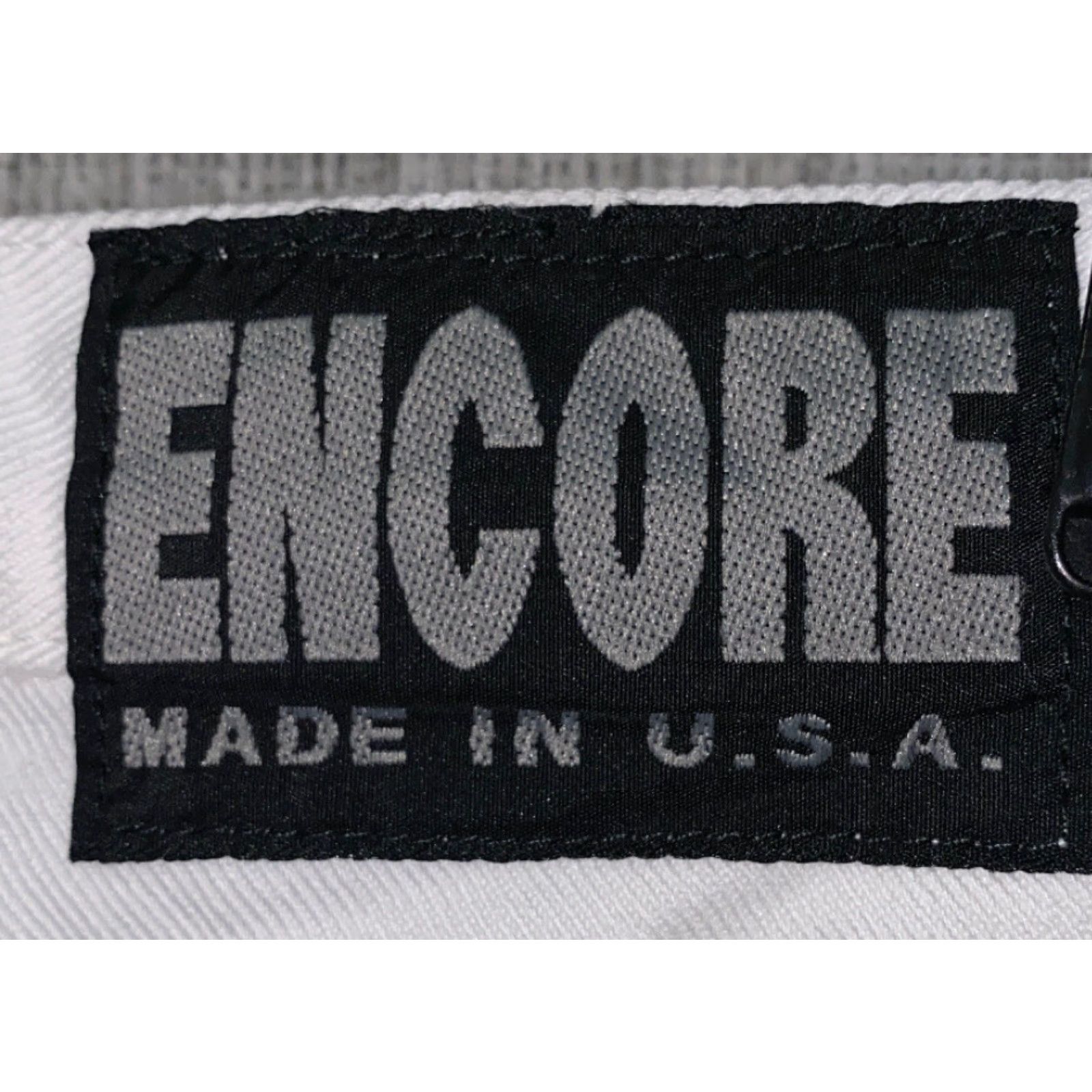 Vintage VINTAGE Encore Jeans White USA Made Button Fly 15/16 Womens 30 Inseam Cotton NEW Size 36" / US 14 / IT 50 - 3 Thumbnail