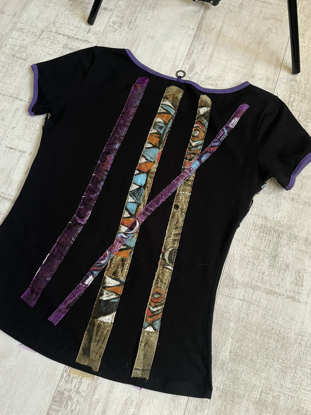 Japanese Brand Avant Garde 00’s Save The Queen T-Shirt Y2K Multicolour RARE Size XL / US 12-14 / IT 48-50 - 4 Thumbnail