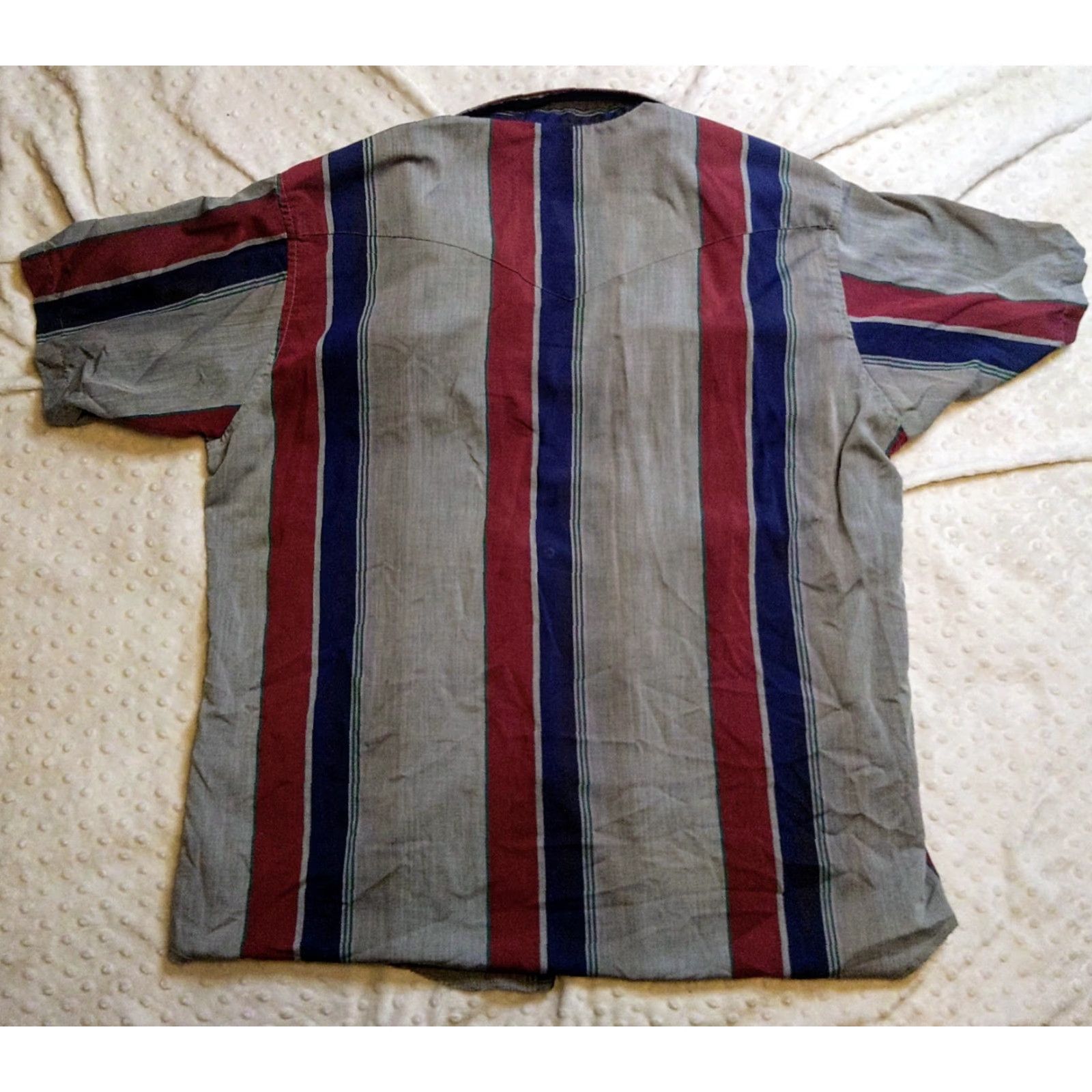 Wrangler VINTAGE Wrangler Shirt Men L Gray Striped Button-Up Western 90s Retro Wool? Size US L / EU 52-54 / 3 - 6 Thumbnail