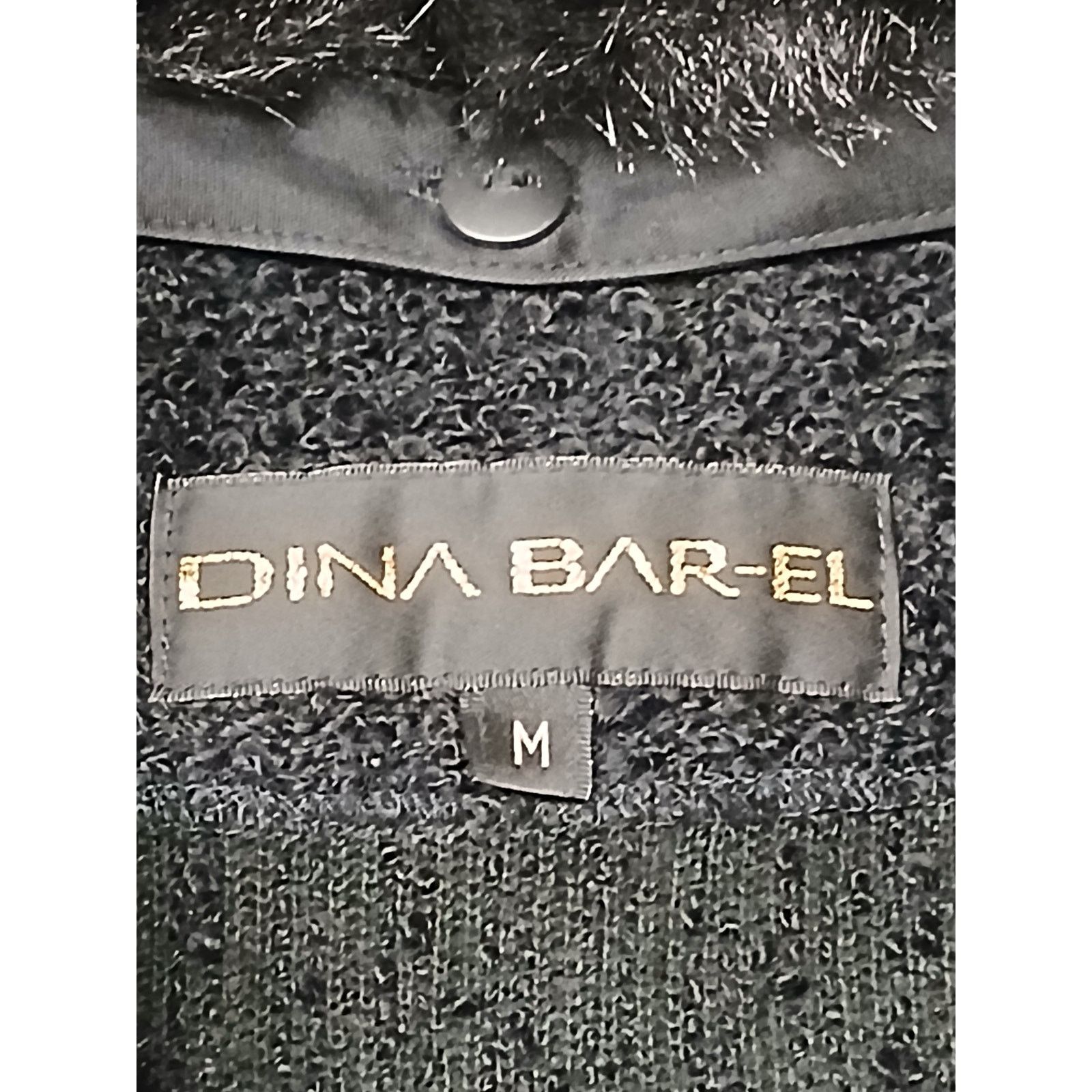 Other Dina Bar-El (Medium) Black Ribbed Zip-Front Cardigan Sweater Size M / US 6-8 / IT 42-44 - 5 Thumbnail