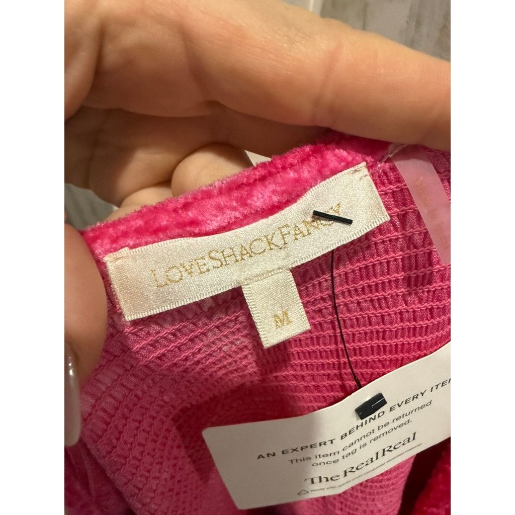 LoveShackFancy LoveShackFancy Evan Pink Tie Dye Velvet Mini Dress Medium Size M / US 6-8 / IT 42-44 - 9 Thumbnail