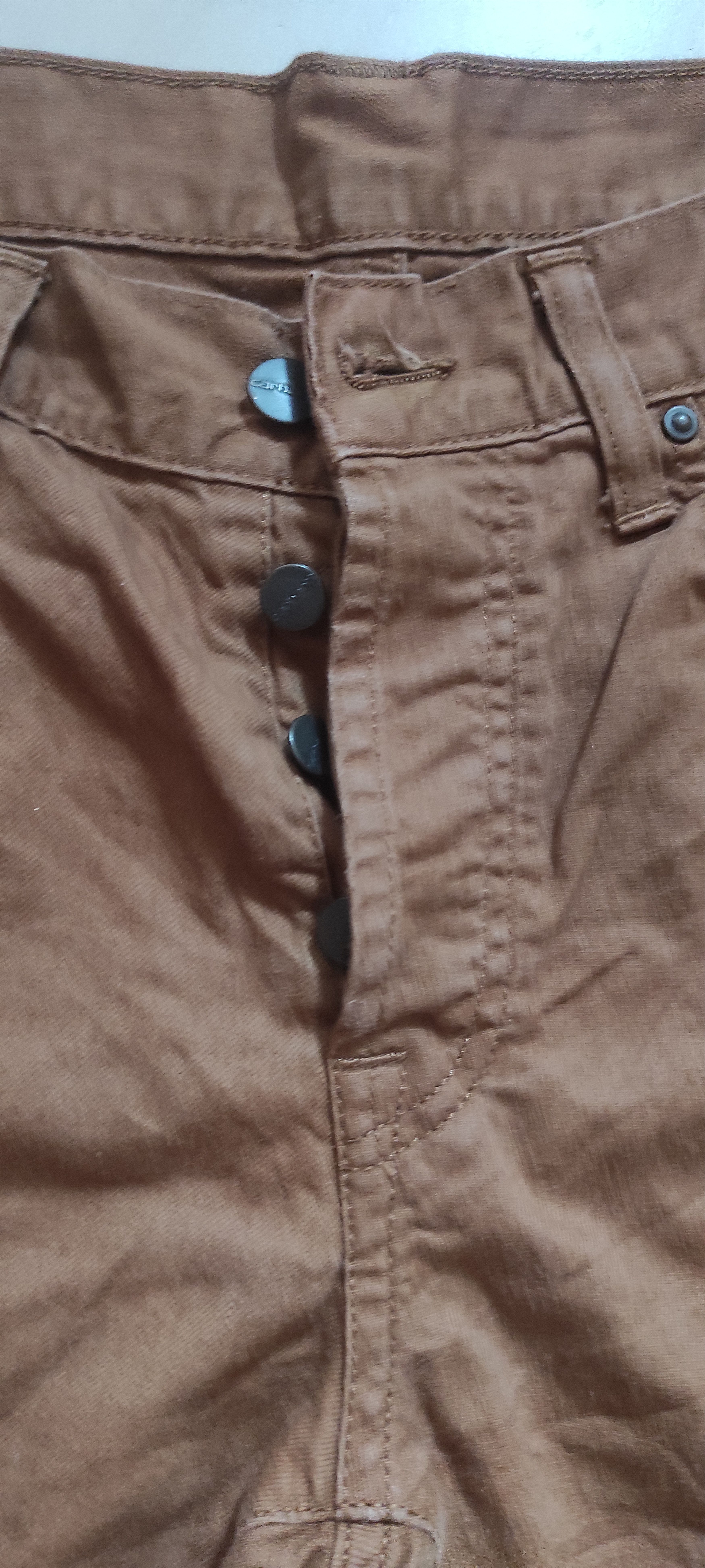 Carhartt Carhartt WIP Double Knee Rinsed Hamilton Brown Shorts Size US 29 - 2 Thumbnail
