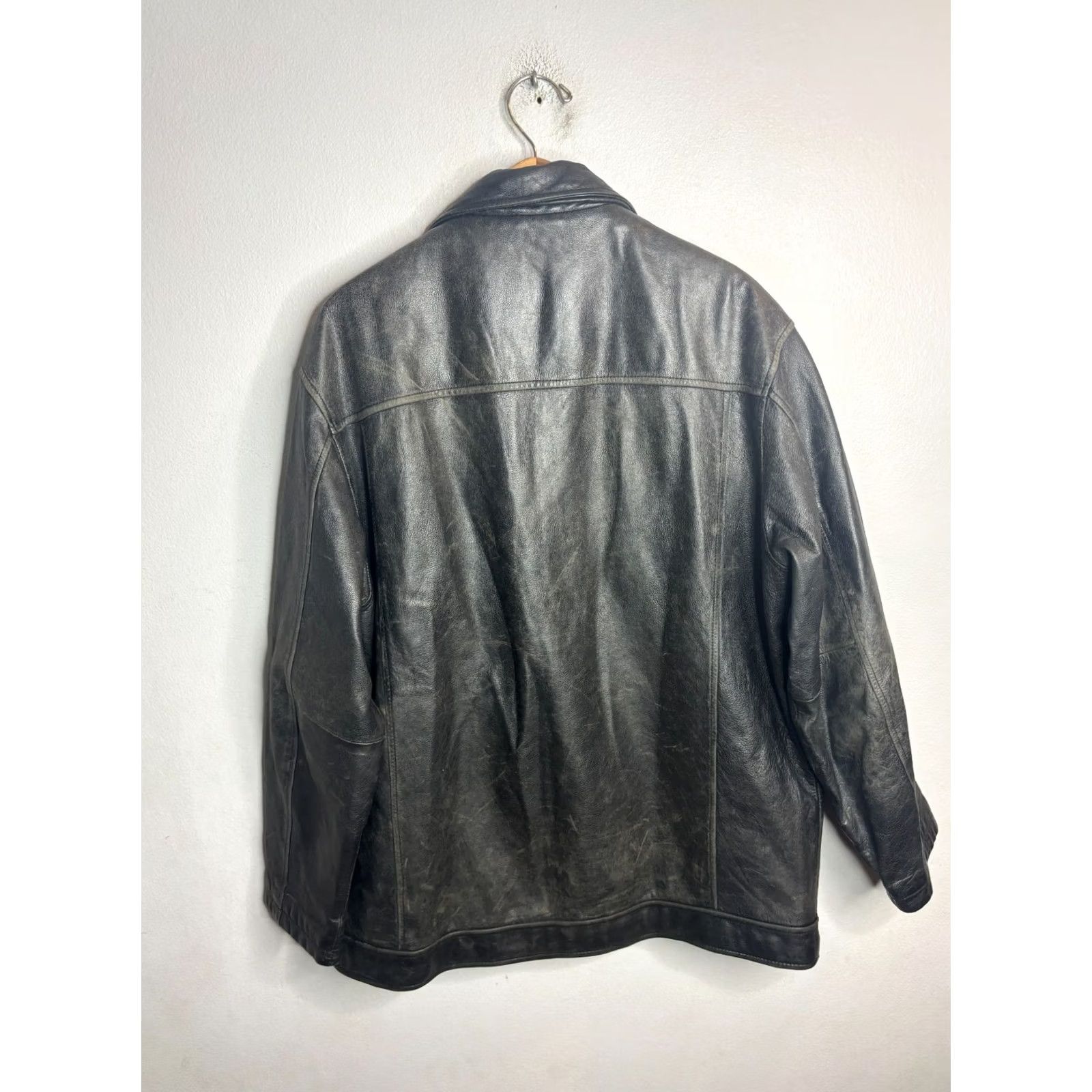Wilson Wilson Leather M Julian Jacket Mens M Full Zip Biker Moto Grunge Classic 4481 Black Solid Vintage No N/A Size US M / EU 48-50 / 2 - 6 Thumbnail