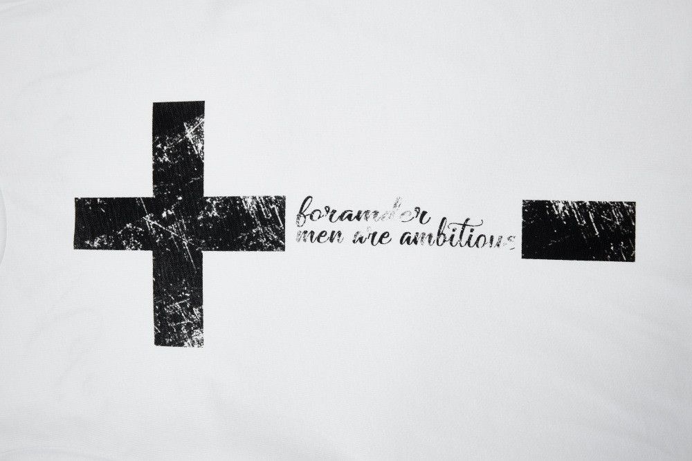 Japanese Brand Men's Loose-Fit T-Shirt with Creative Cross Print Size US M / EU 48-50 / 2 - 3 Thumbnail
