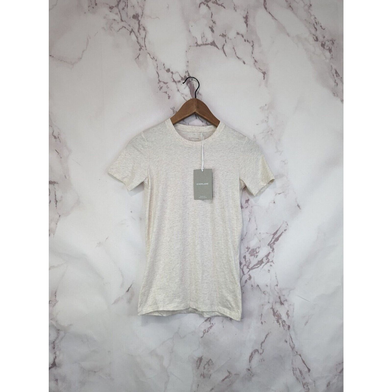 Everlane Everlane T Shirt Women XS Heathered Oat Tee Organic Crew Size XS / US 0-2 / IT 36-38 - 1 Thumbnail