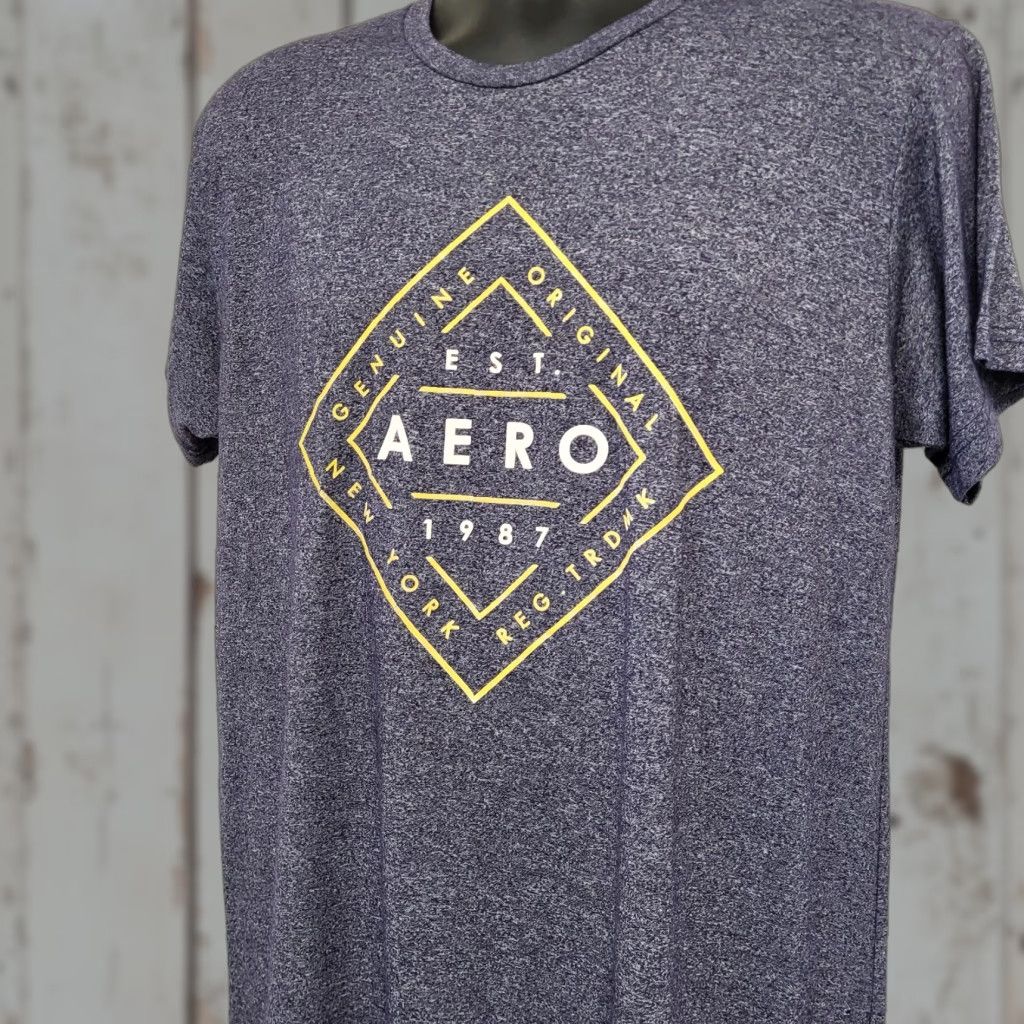 Vintage VINTAGE EST. Aero 1987 T-shirt Men’s Size Large Gray White Print Cotton Blend Preppy 90s Beach Punk Logo Aerosmith Aeropostale Mens Shirt Size US L / EU 52-54 / 3 - 1 Thumbnail