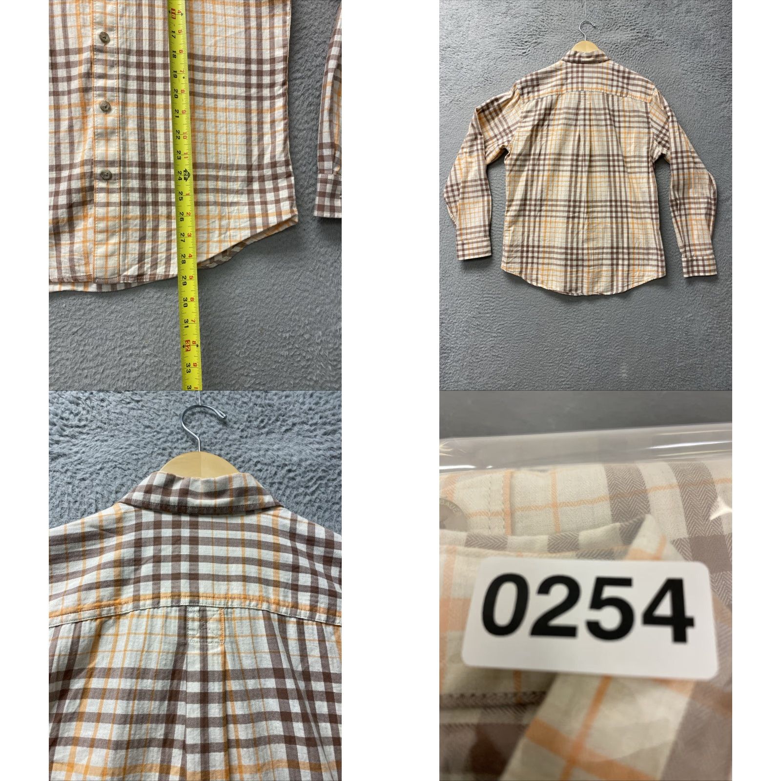 Eddie Bauer EDDIE BAUER Button Shirt Men’s M Brown Peach Plaid LS Shirt Large Light Size US M / EU 48-50 / 2 - 8 Thumbnail