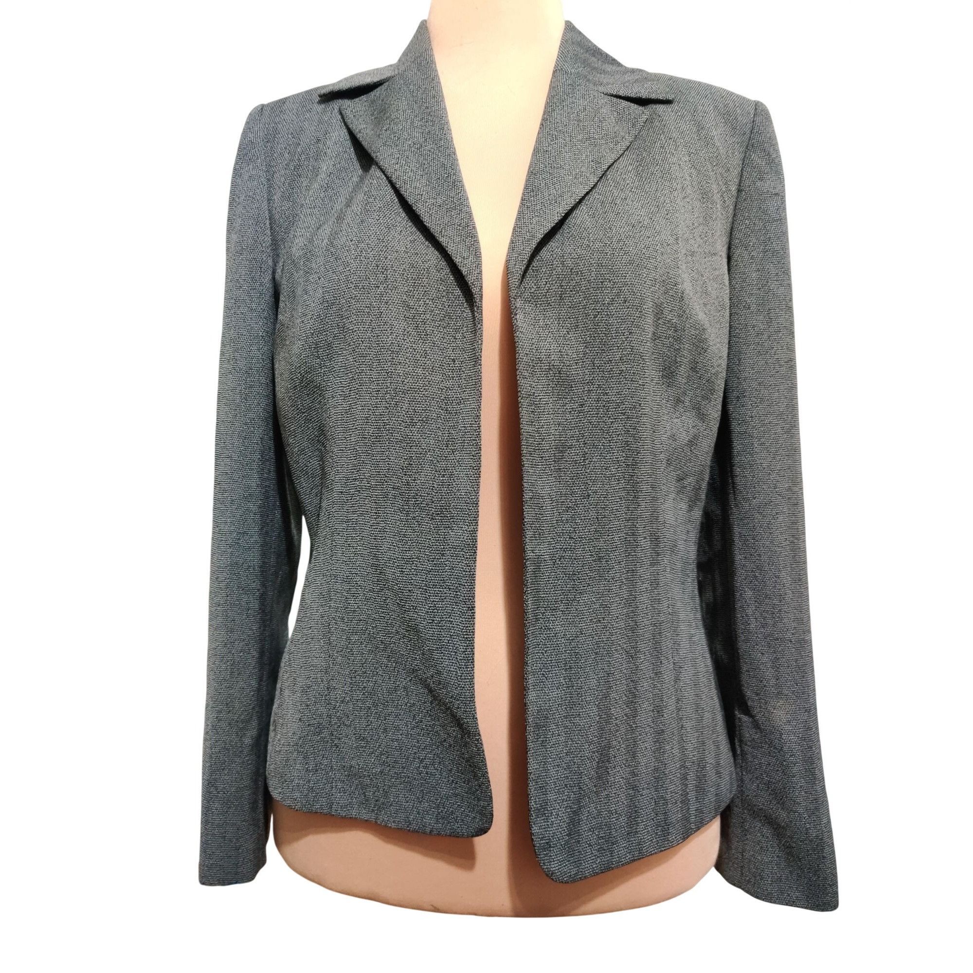Other Le Suit Blazer Size 10 Gray Open Front Career Jacket Minimal Size L / US 10 / IT 46 - 1 Thumbnail
