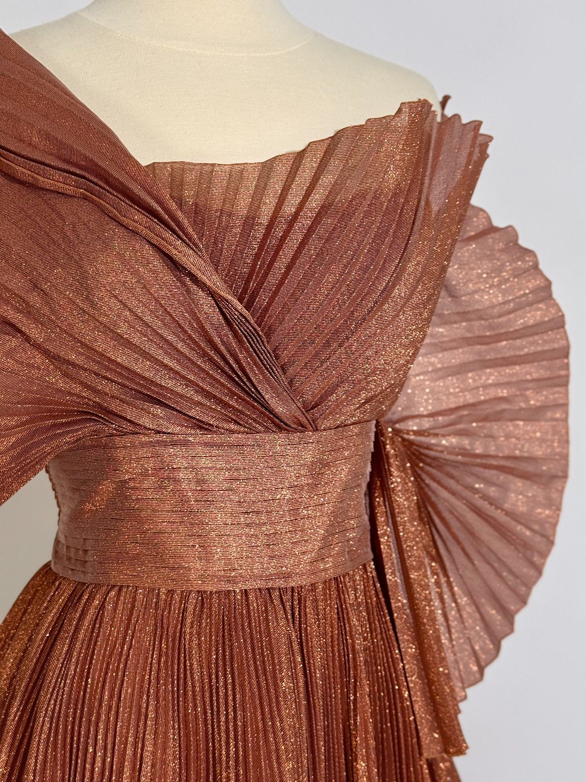 Other Brand New US 6 GEMY MAALOUF High-Low Pleated Evening Dress Size M / US 6-8 / IT 42-44 - 3 Thumbnail