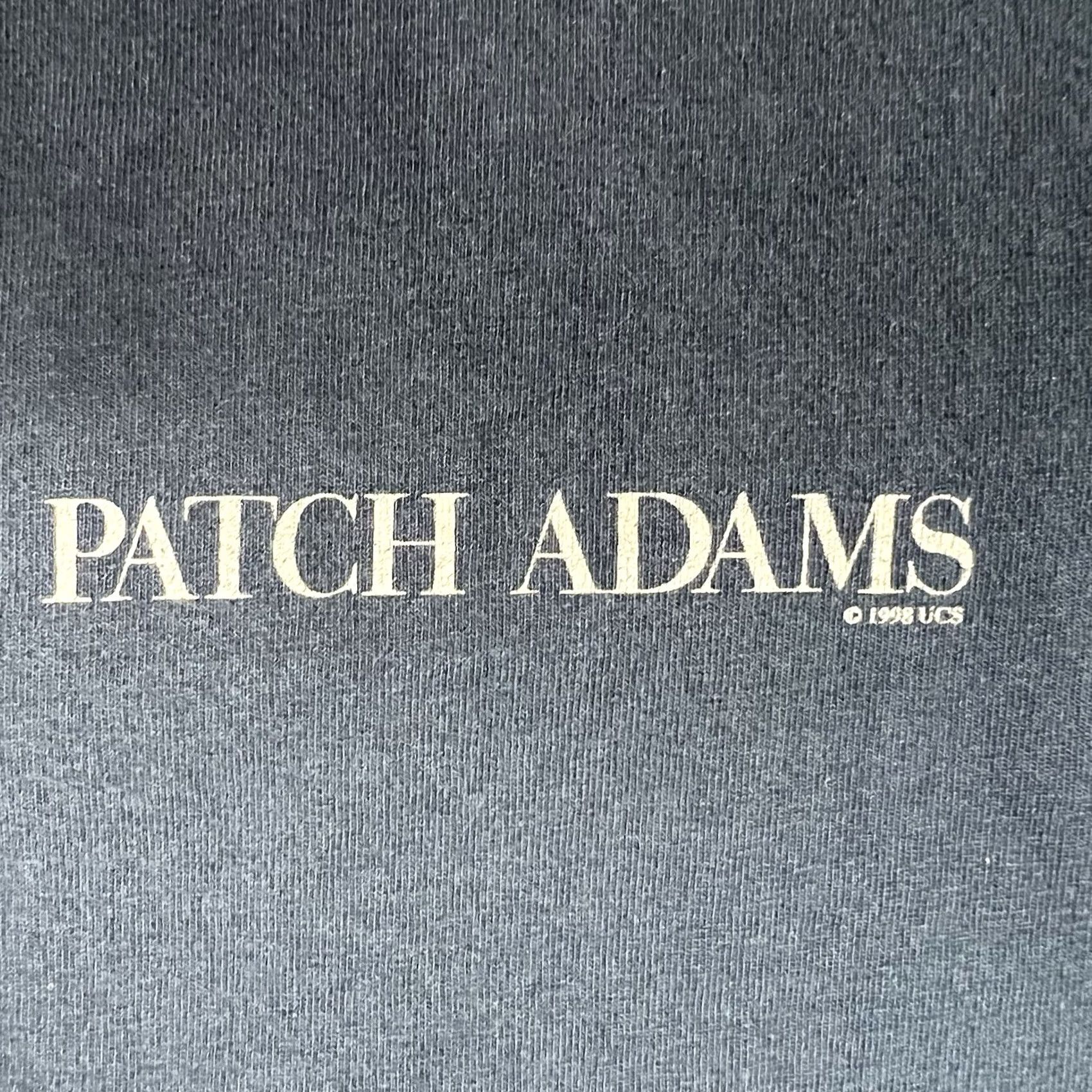 Vintage VINTAGE 90s Movie Promo T Shirt Patch Adams Robin Williams 1998 XL Navy Blue Mens Alstyle Apparel & Activewear T-Shirt Size US XL / EU 56 / 4 - 5 Thumbnail