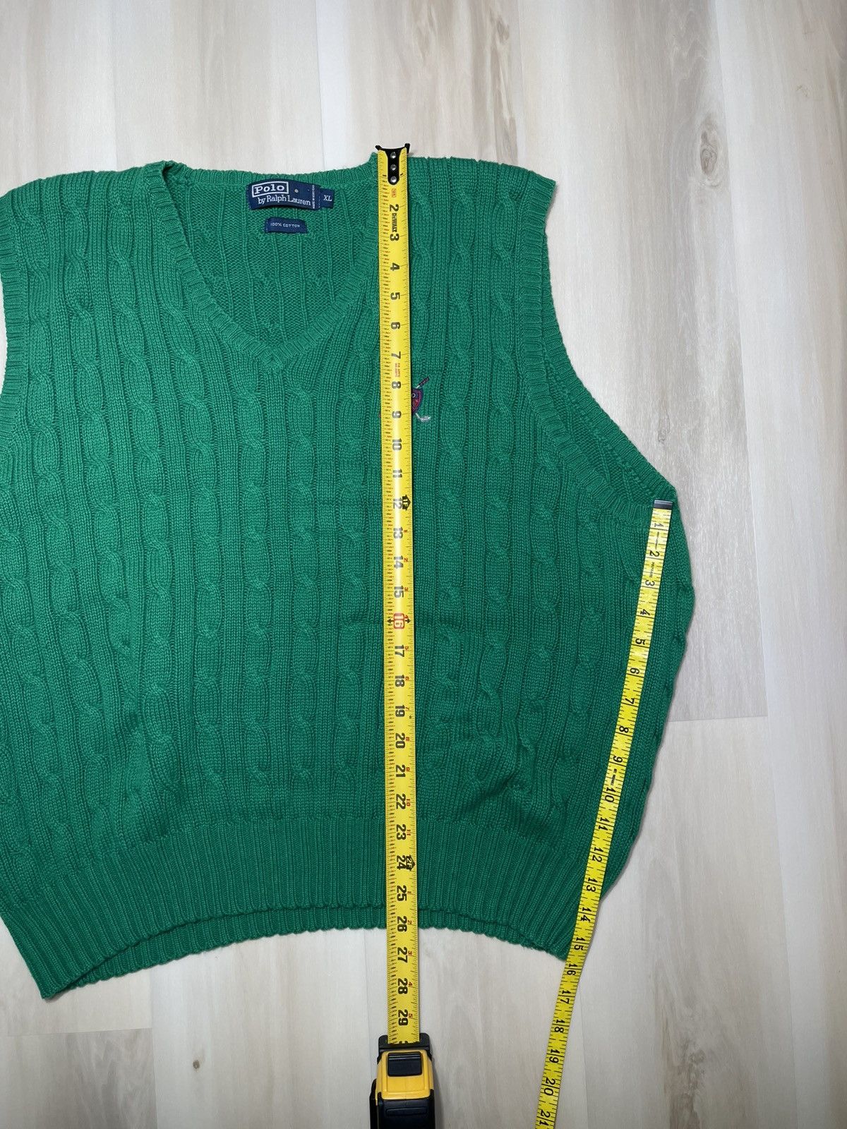 Polo Ralph Lauren Polo Ralph Lauren Pullover Sweater Vest XL Green Crest Knit Size US XL / EU 56 / 4 - 6 Thumbnail