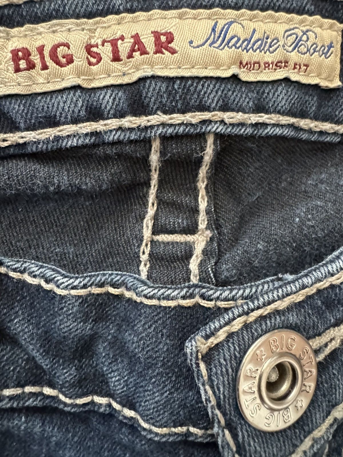 Big Star Big Star Legendary blue Jeans 27L mid rise flared y2k 2000 Size 32" / US 10 / IT 46 - 5 Thumbnail