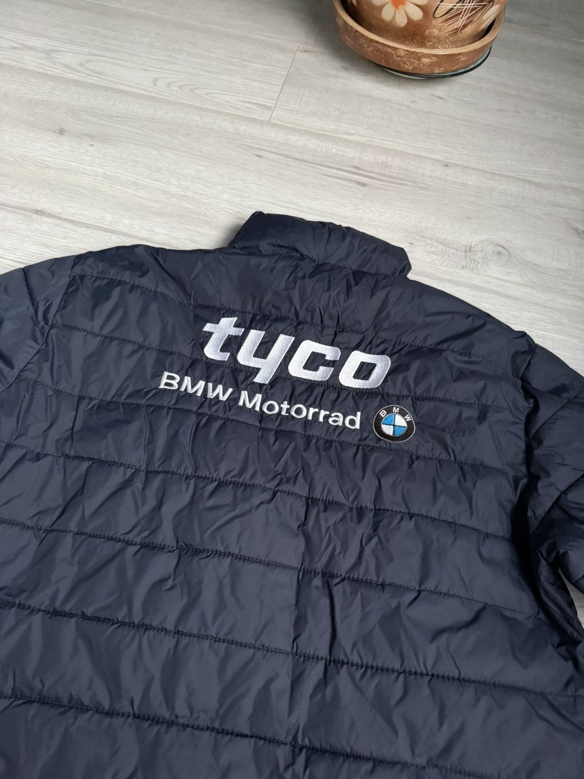 BMW × Vintage Vintage Micro Puffer Jacket BMW tyco motorrad Size US XL / EU 56 / 4 - 5 Thumbnail