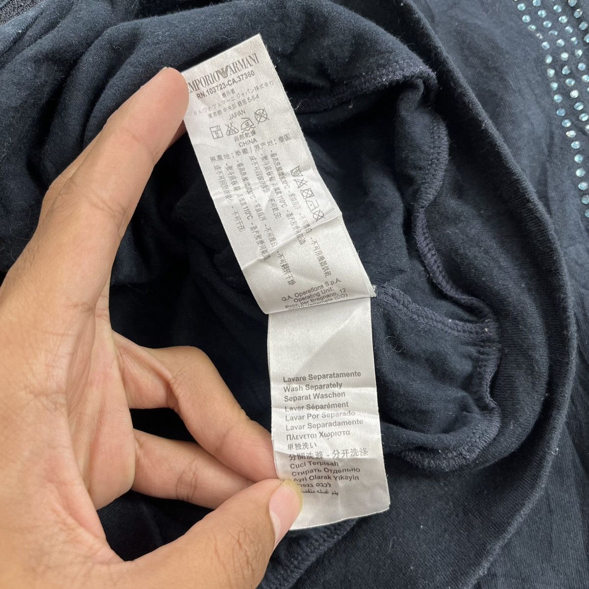 Emporio Armani 2000s Emporio Armani Luxury Glitter Style Zip Fur Hoodie Size US S / EU 44-46 / 1 - 7 Thumbnail