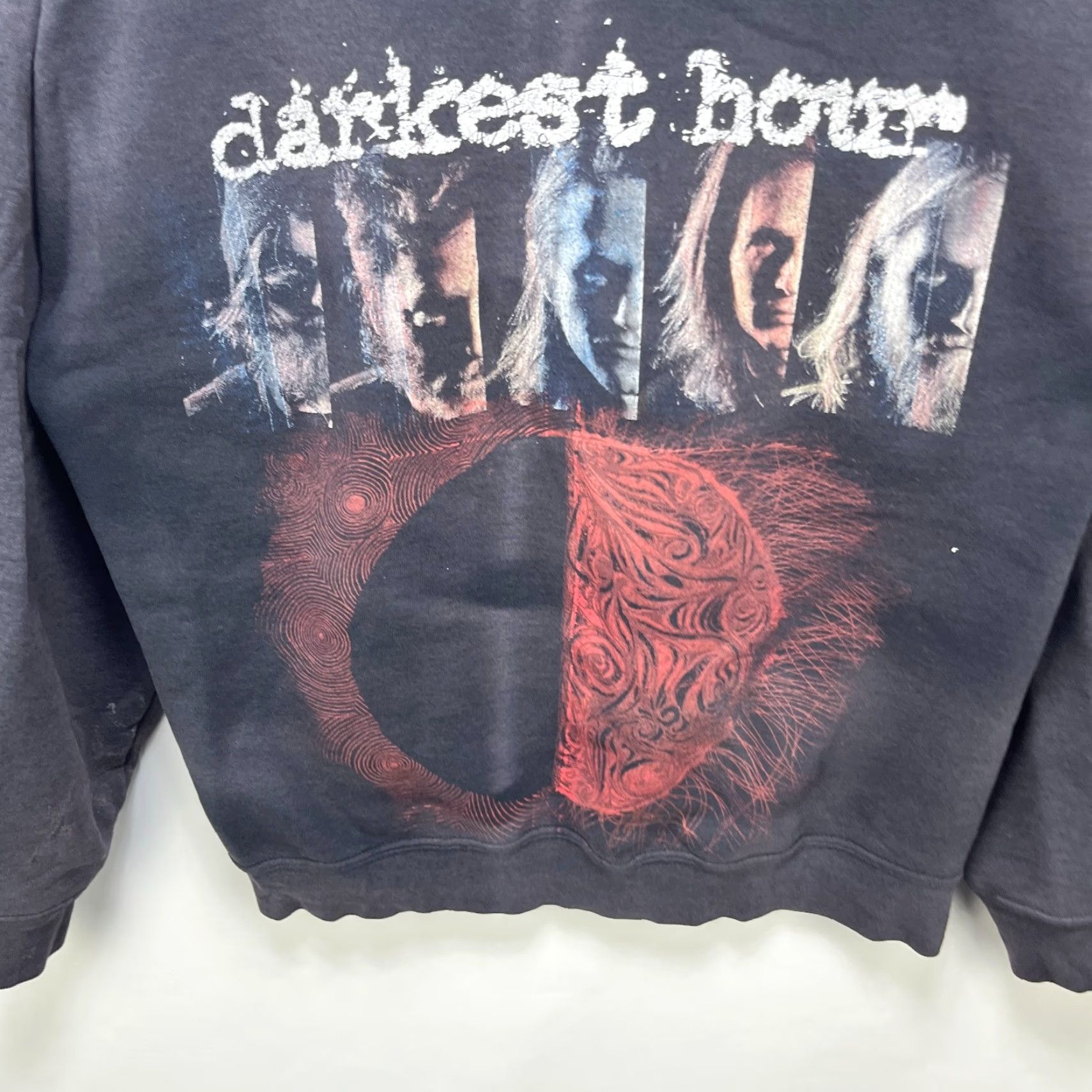 Gildan VINTAGE Darkest Hour Band Hoodie Medium Mens Black Full Zip Emo Y2K Hardcore Sun Faded Gildan Size US M / EU 48-50 / 2 - 2 Thumbnail