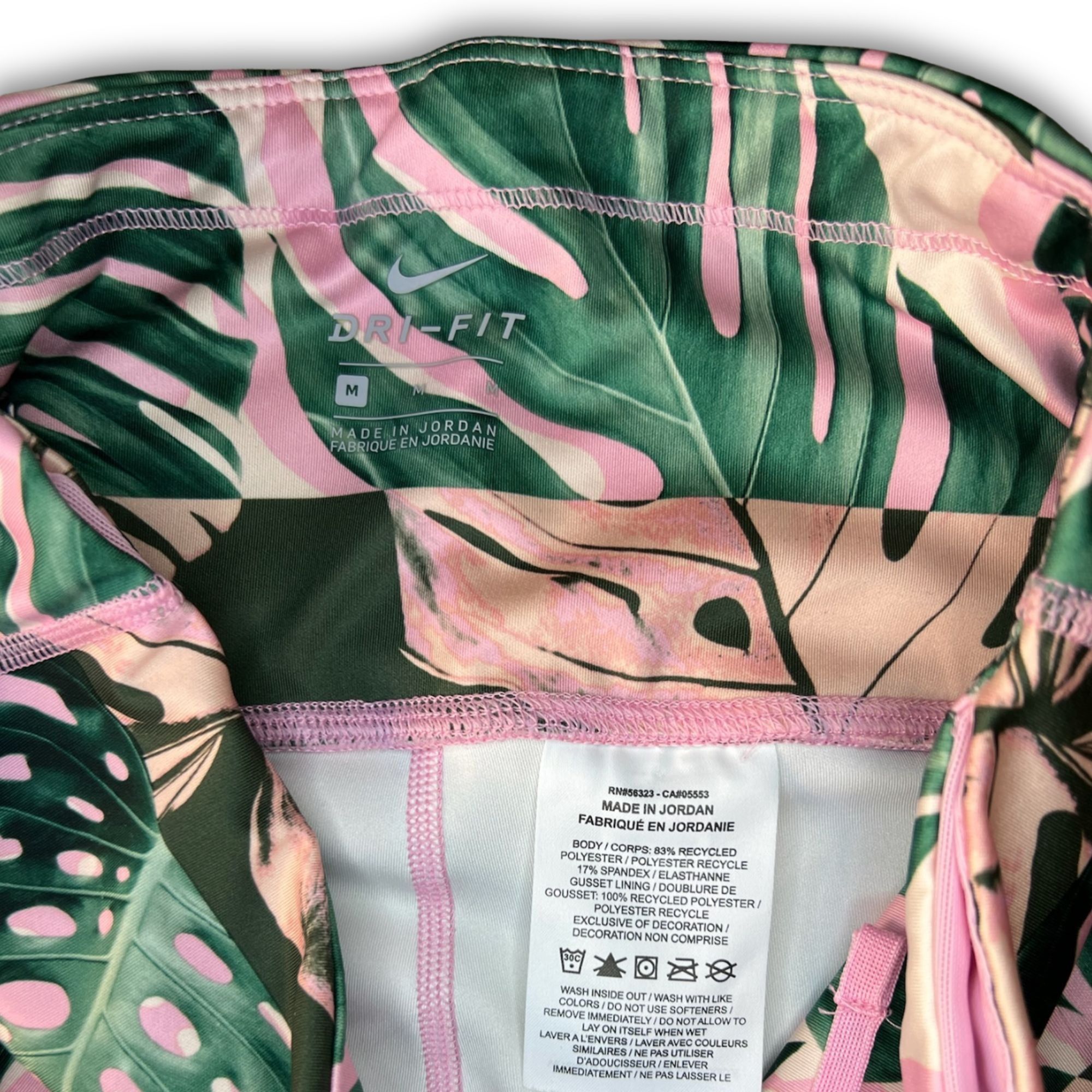 Nike Nike Women’s Dri-FIT Cropped Leggings Tropical Pink Green Re Size 30" / US 8 / IT 44 - 4 Thumbnail